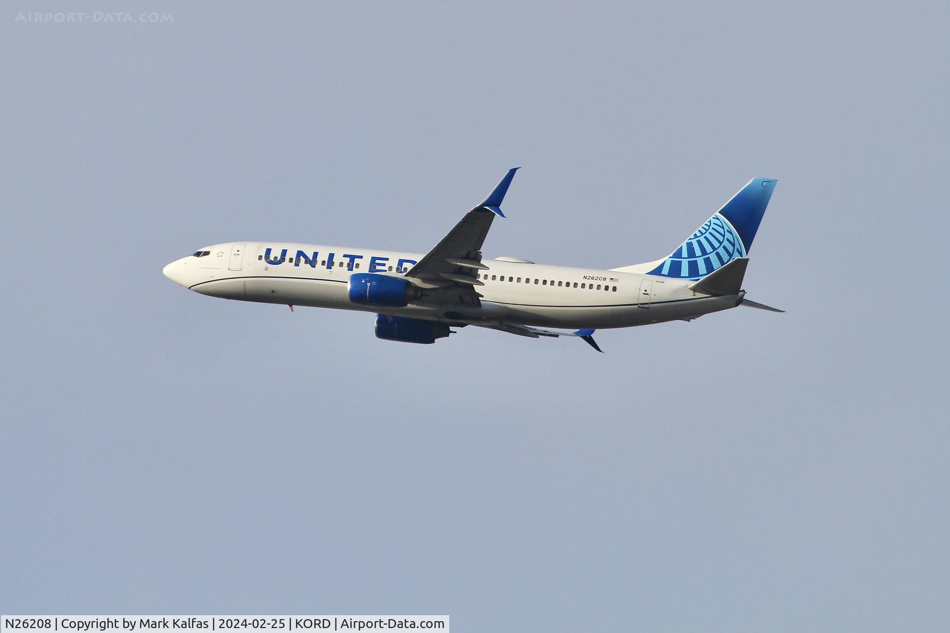 N26208, 2000 Boeing 737-824 C/N 30580, B738 United Airlines BOEING 737-824 N26208 UAL1698 ORD-PDX