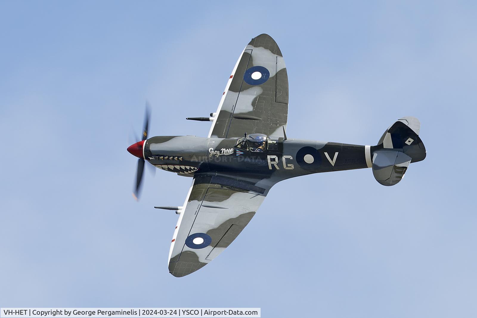 VH-HET, 1944 Supermarine 359 Spitfire HF.VIIIc C/N 6S/581740, Warbirds Over Scone 2024.