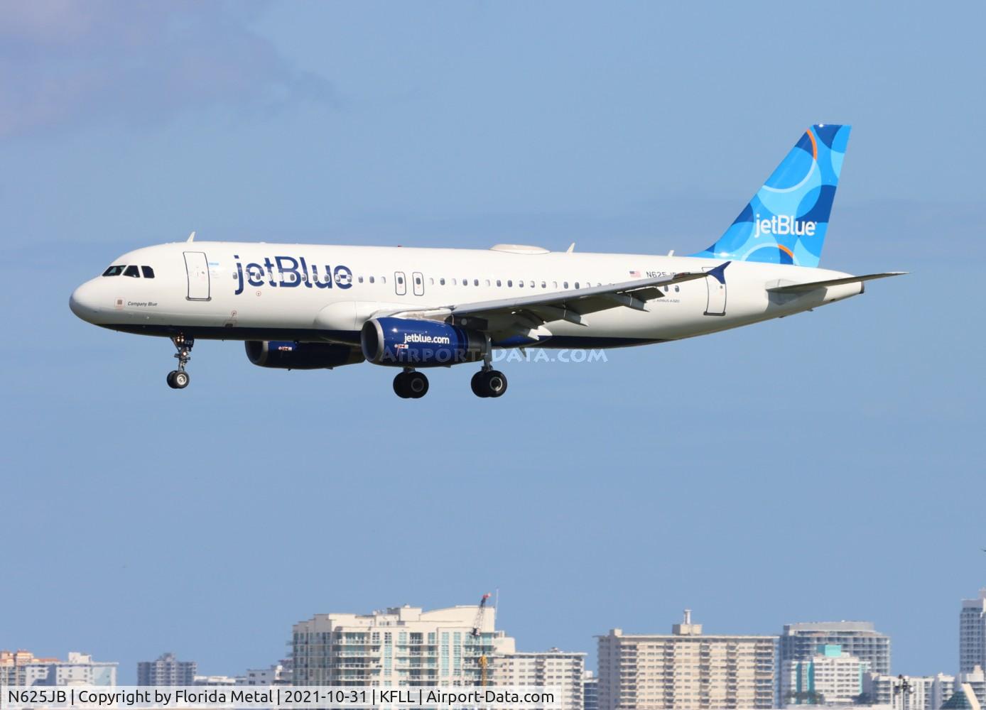 N625JB, 2005 Airbus A320-232 C/N 2535, JBU A320 zx EWR-FLL