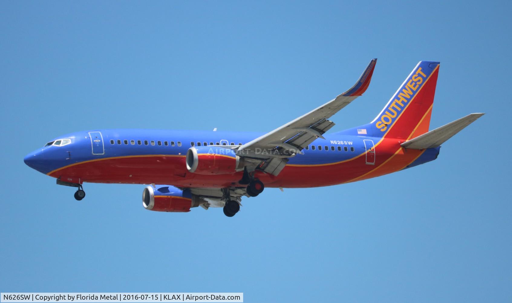 N626SW, 1996 Boeing 737-3H4 C/N 27702, SWA 733 oc zx SLC-LAX