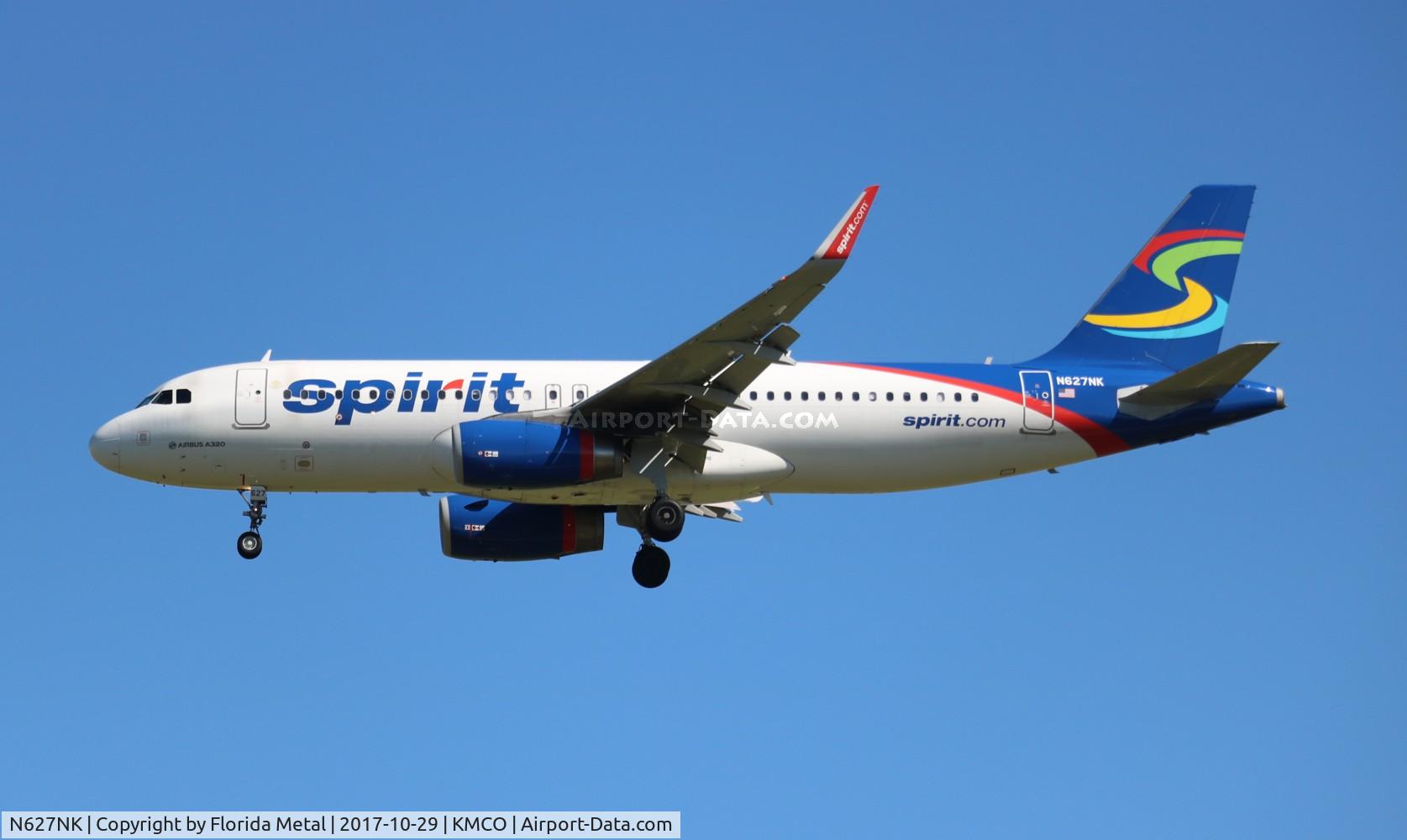 N627NK, 2014 Airbus A320-232 C/N 6082, NKS A320 blue/white zx ORD-MCO