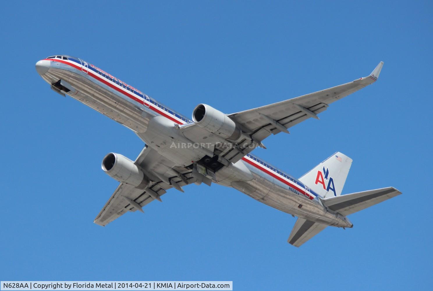 N628AA, 1990 Boeing 757-223 C/N 24586, AAL 752 oc zx MIA-LAX
