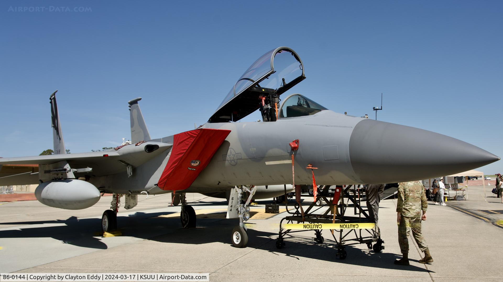86-0144, 1986 McDonnell Douglas F-15C Eagle C/N 0989/C372, Travis AFB airshow California 2024.