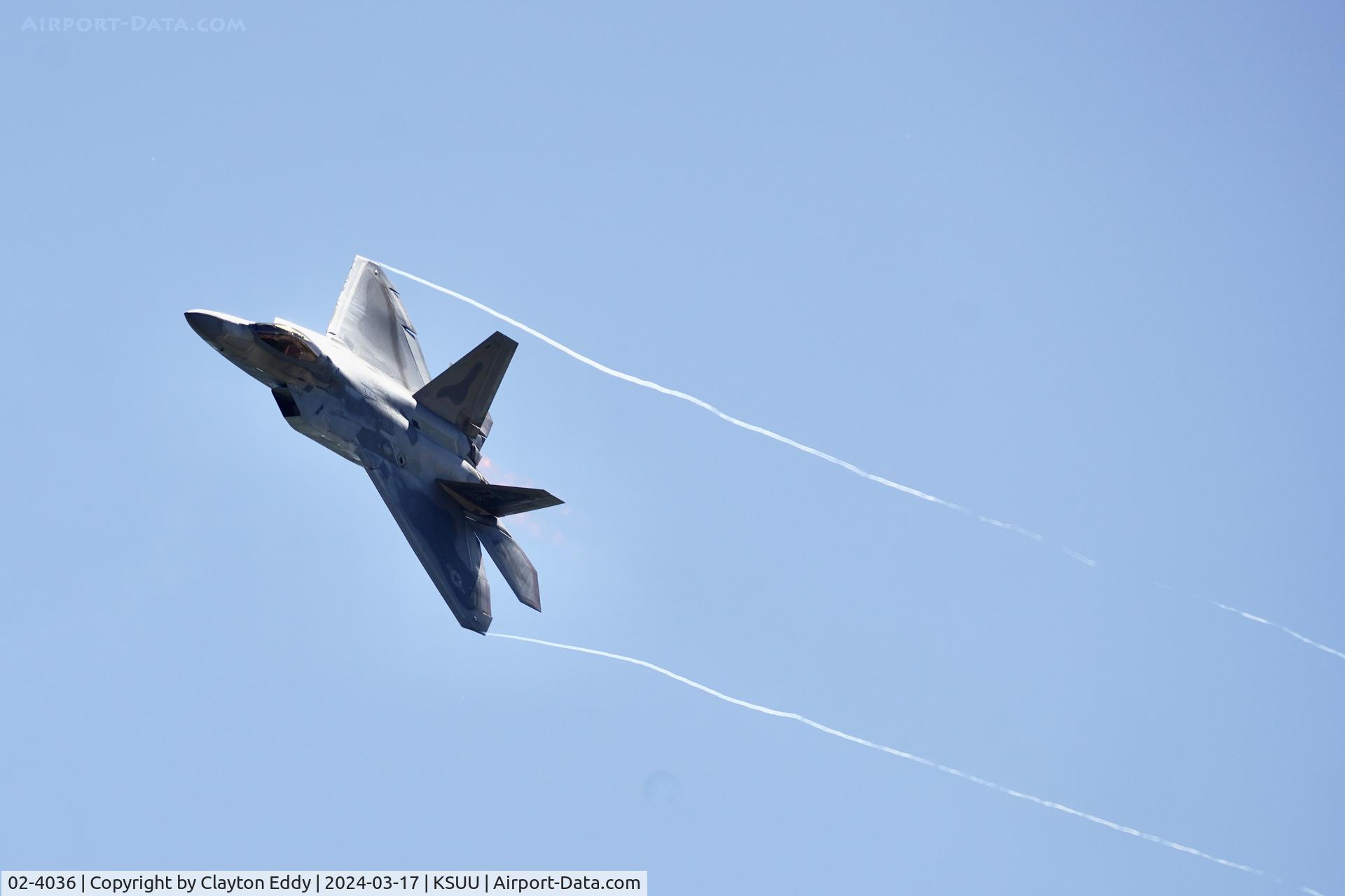 02-4036, 2002 Lockheed Martin F/A-22A Raptor C/N 4036, Travis AFB airshow California 2024.