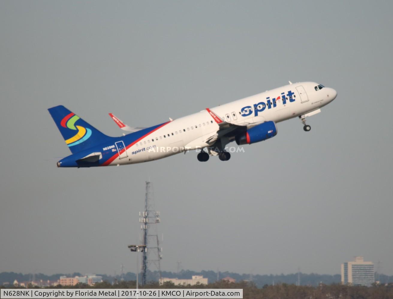 N628NK, 2014 Airbus A320-232 C/N 6193, NKS A320 blue/white zx MCO-DFW
