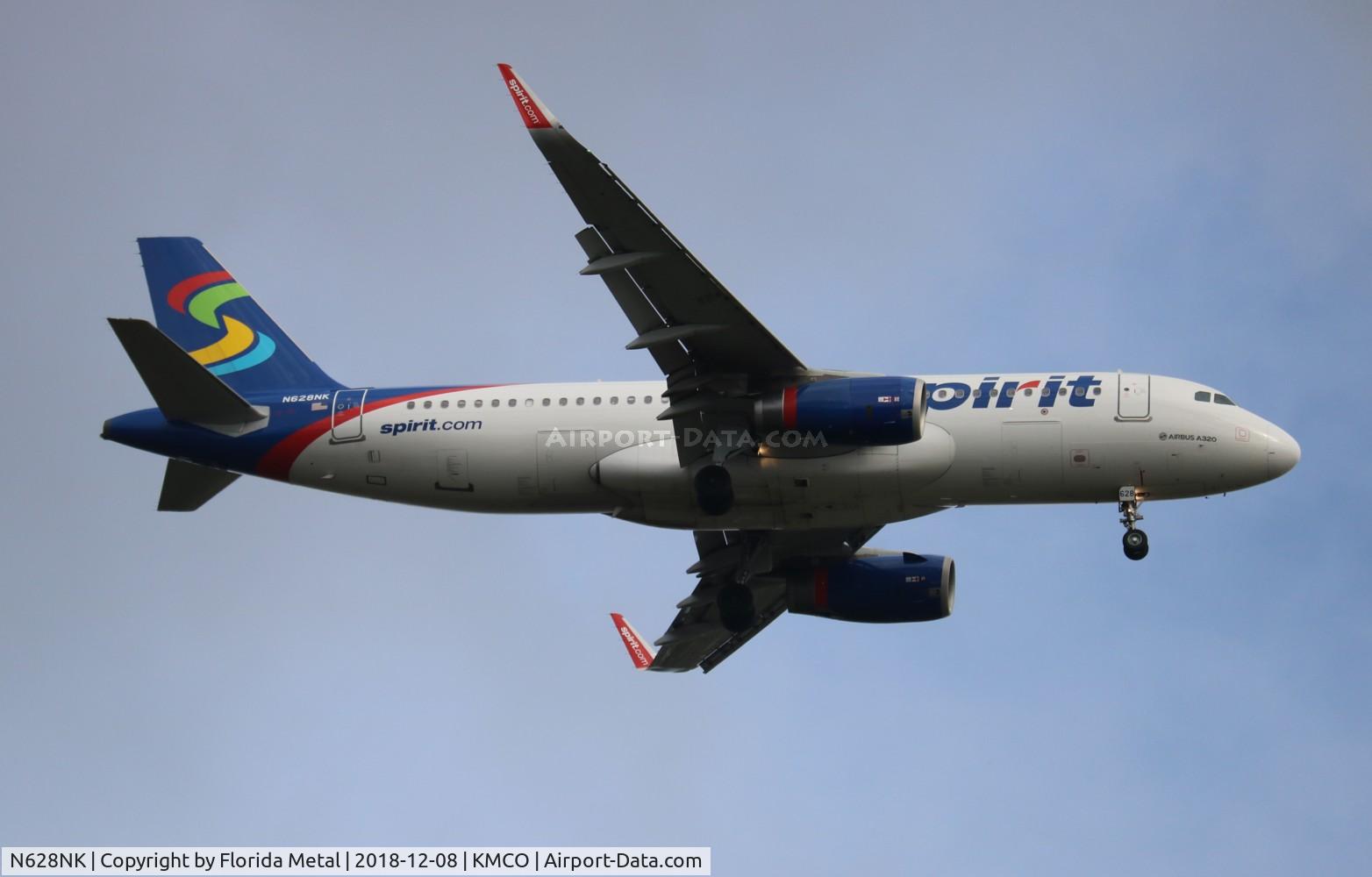 N628NK, 2014 Airbus A320-232 C/N 6193, NKS A320 blue/white zx MCI-MCO