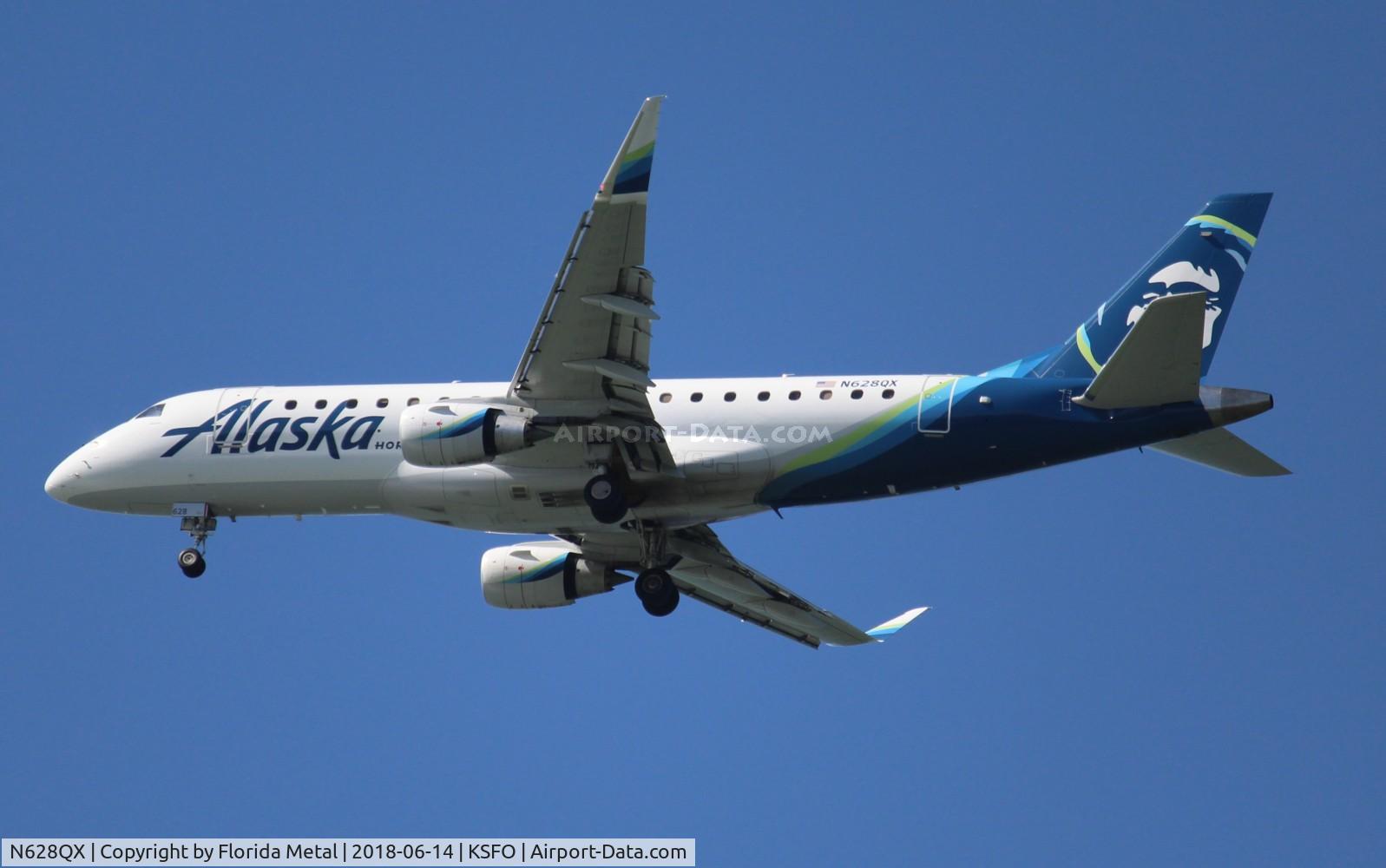 N628QX, 2017 Embraer 175LR (ERJ-170-200LR) C/N 17000680, SKW/ASA E175 zx PDX-SFO