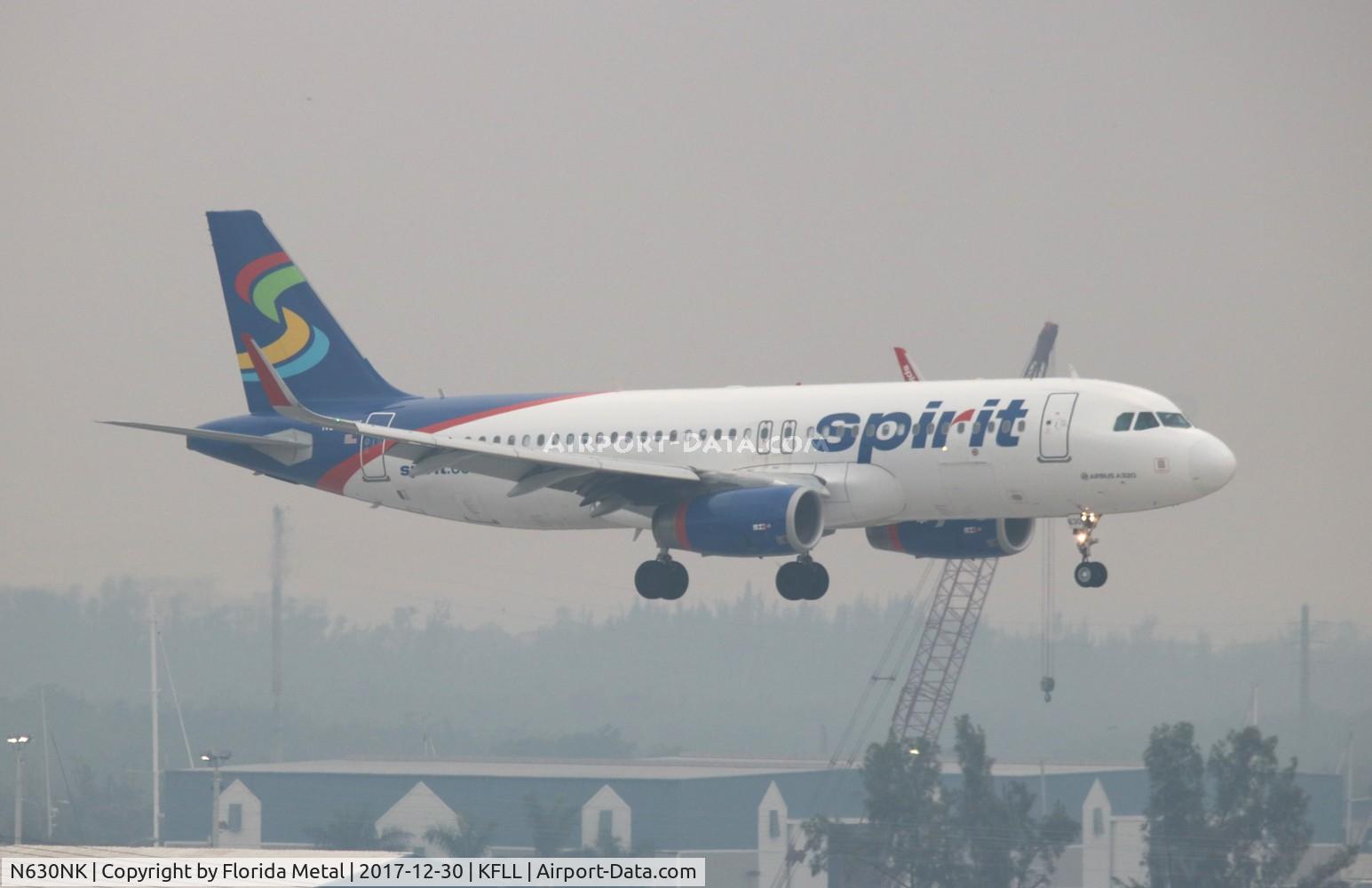 N630NK, 2014 Airbus A320-232 C/N 6304, NKS A320 blue/white zx AUA-FLL