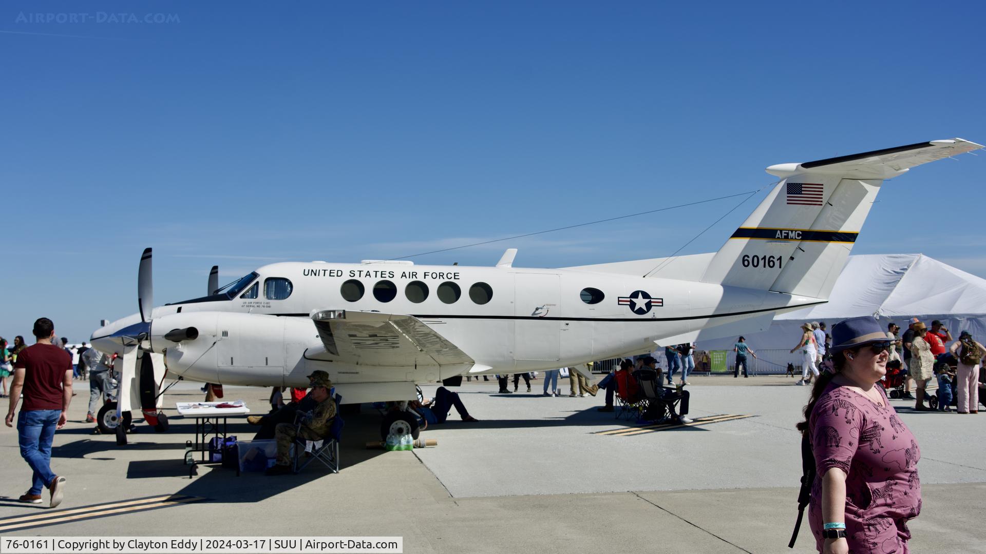 76-0161, 1976 Beech C-12C Huron C/N BD-018, Travis AFB airshow California 2024.
