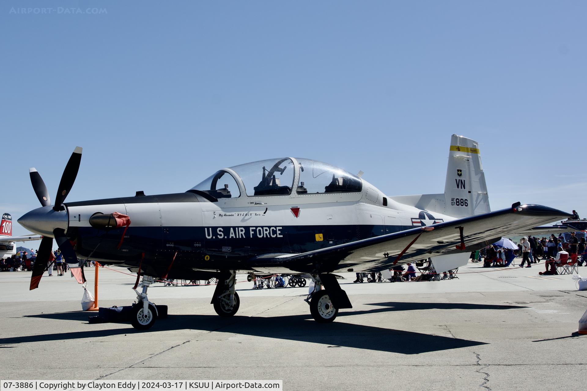 07-3886, Raytheon T-6 Texan II C/N PT-441, Travis AFB airshow California 2024.