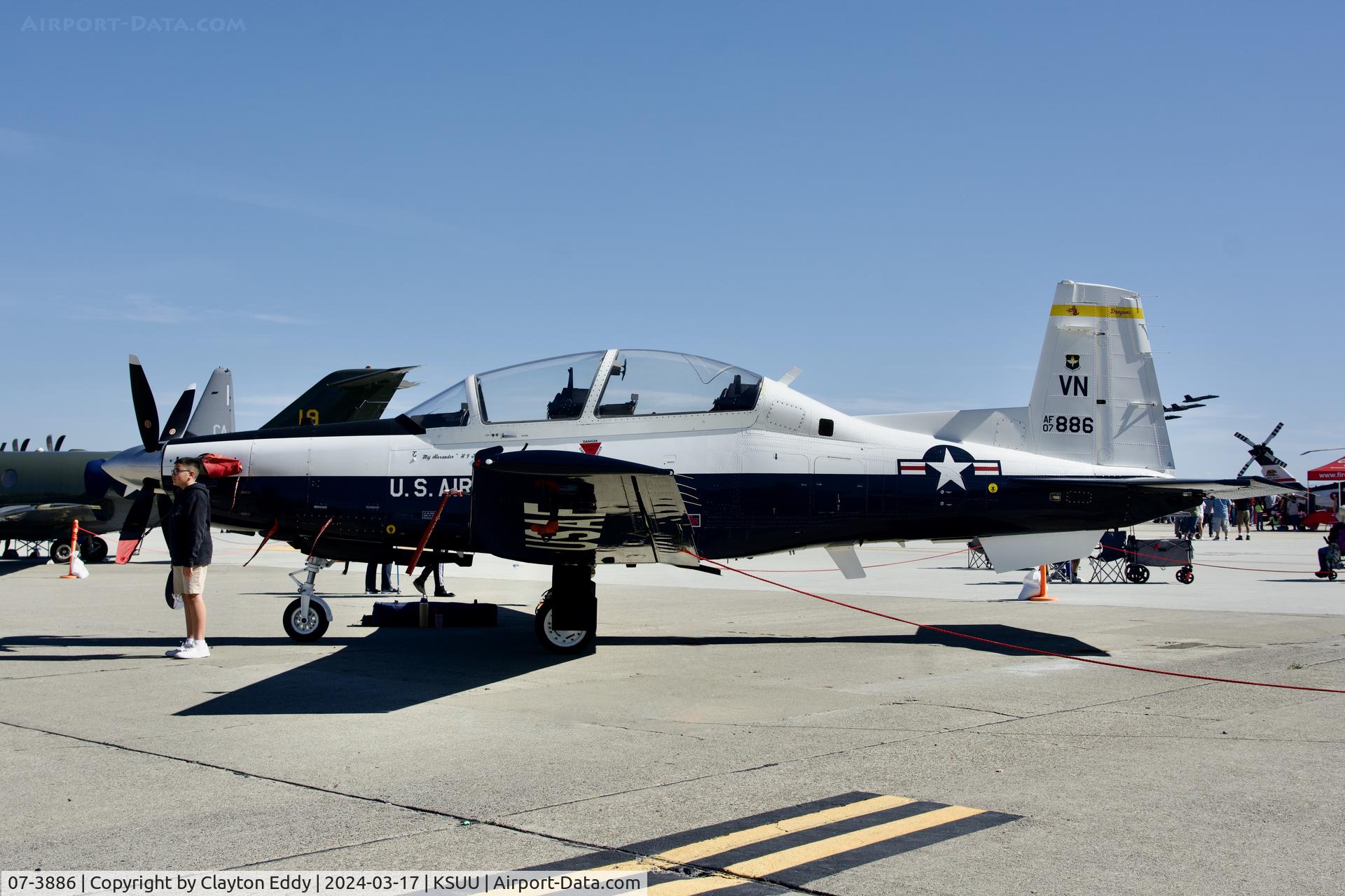 07-3886, Raytheon T-6 Texan II C/N PT-441, Travis AFB airshow California 2024.