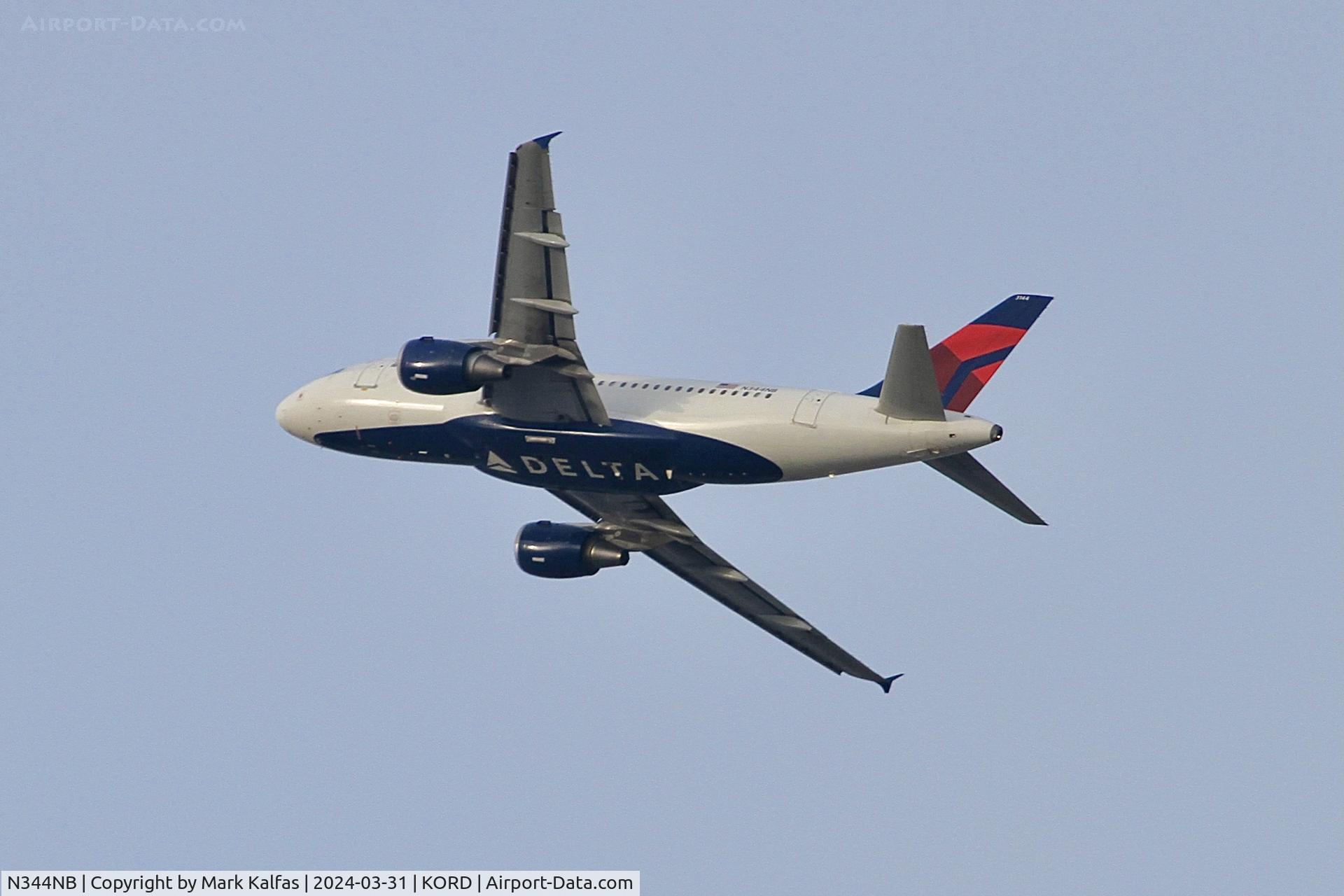 N344NB, 2002 Airbus A319-114 C/N 1766, A319 Delta Airlines Airbus A319-114 N344NB DAL700 ORD-MSP