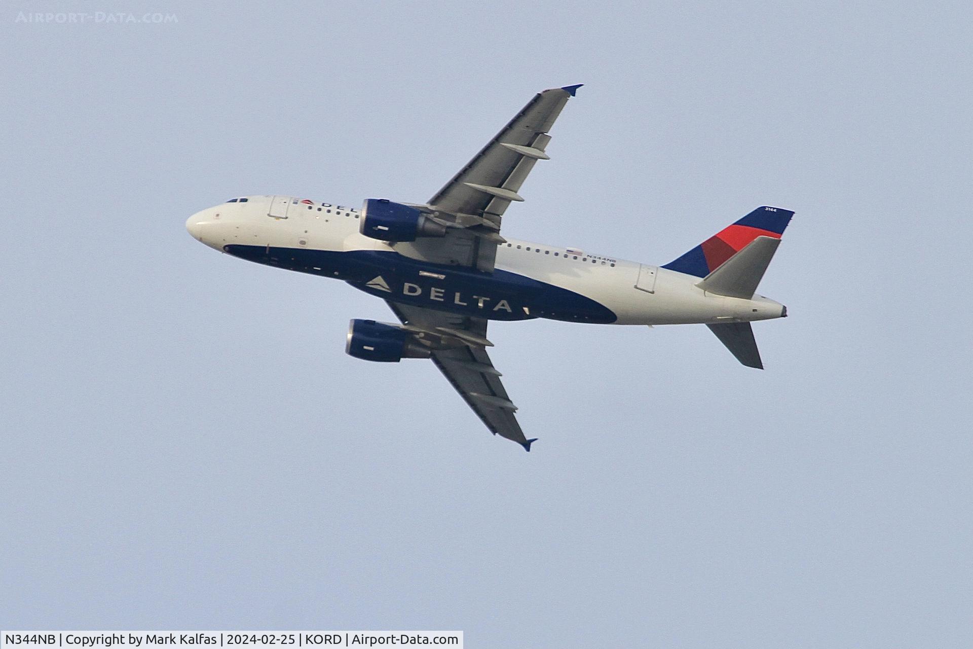 N344NB, 2002 Airbus A319-114 C/N 1766, A319 Delta Airlines Airbus A319-114 N344NB DAL700 ORD-MSP