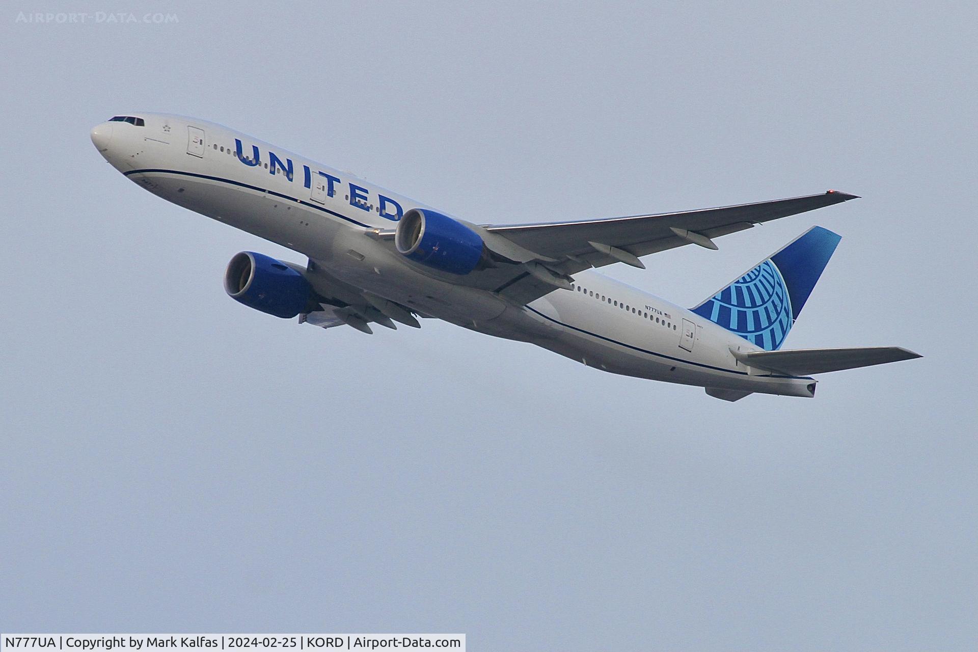 N777UA, 1995 Boeing 777-222 C/N 26916, B772 United Airlines Boeing 777-222 N777UA UAL1755 ORD-SFO