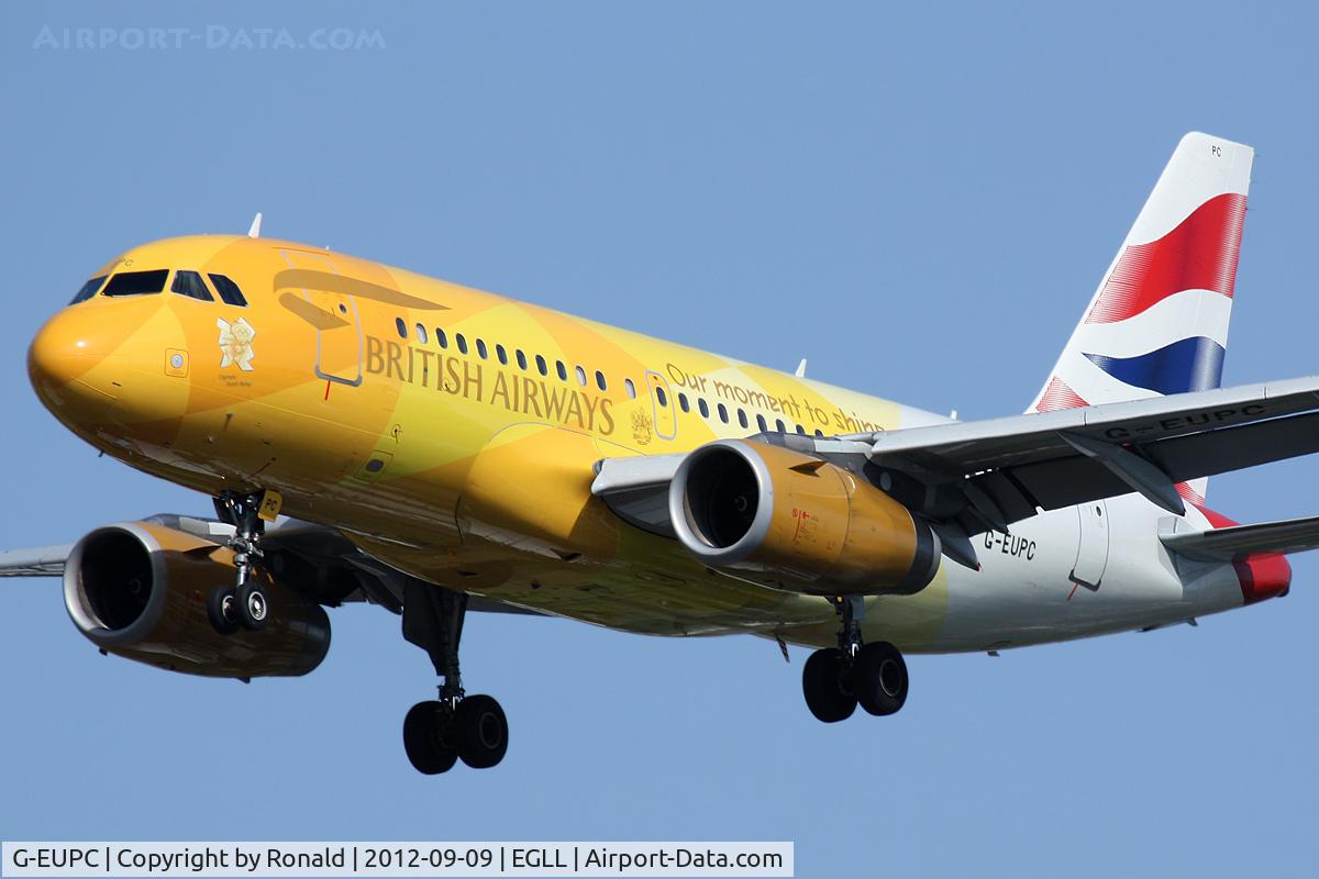 G-EUPC, 1999 Airbus A319-131 C/N 1118, at lhr