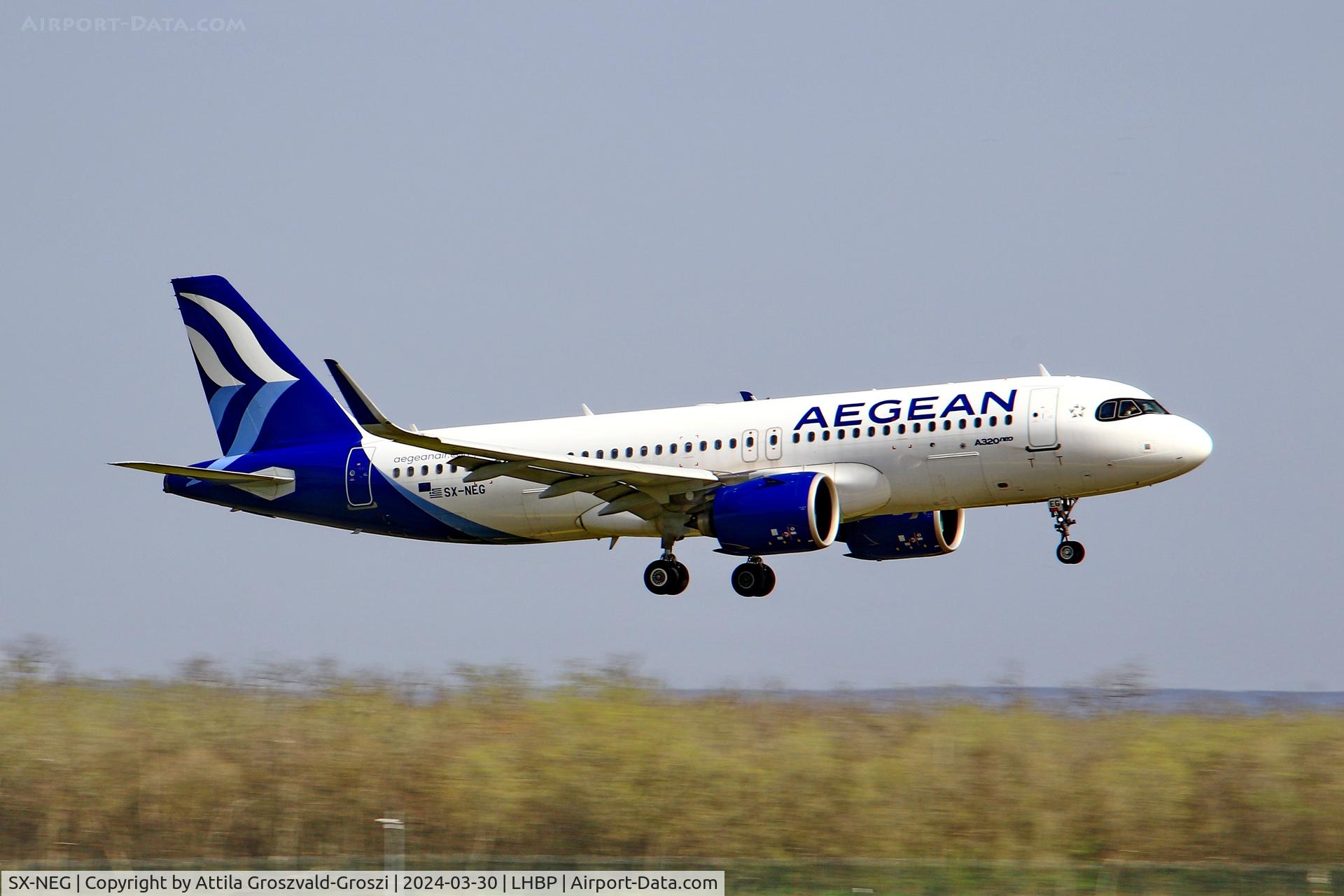 SX-NEG, 2023 Airbus A320-271N C/N 11132, LHBP/BUD - Liszt Ferenc International Airport, Hungary