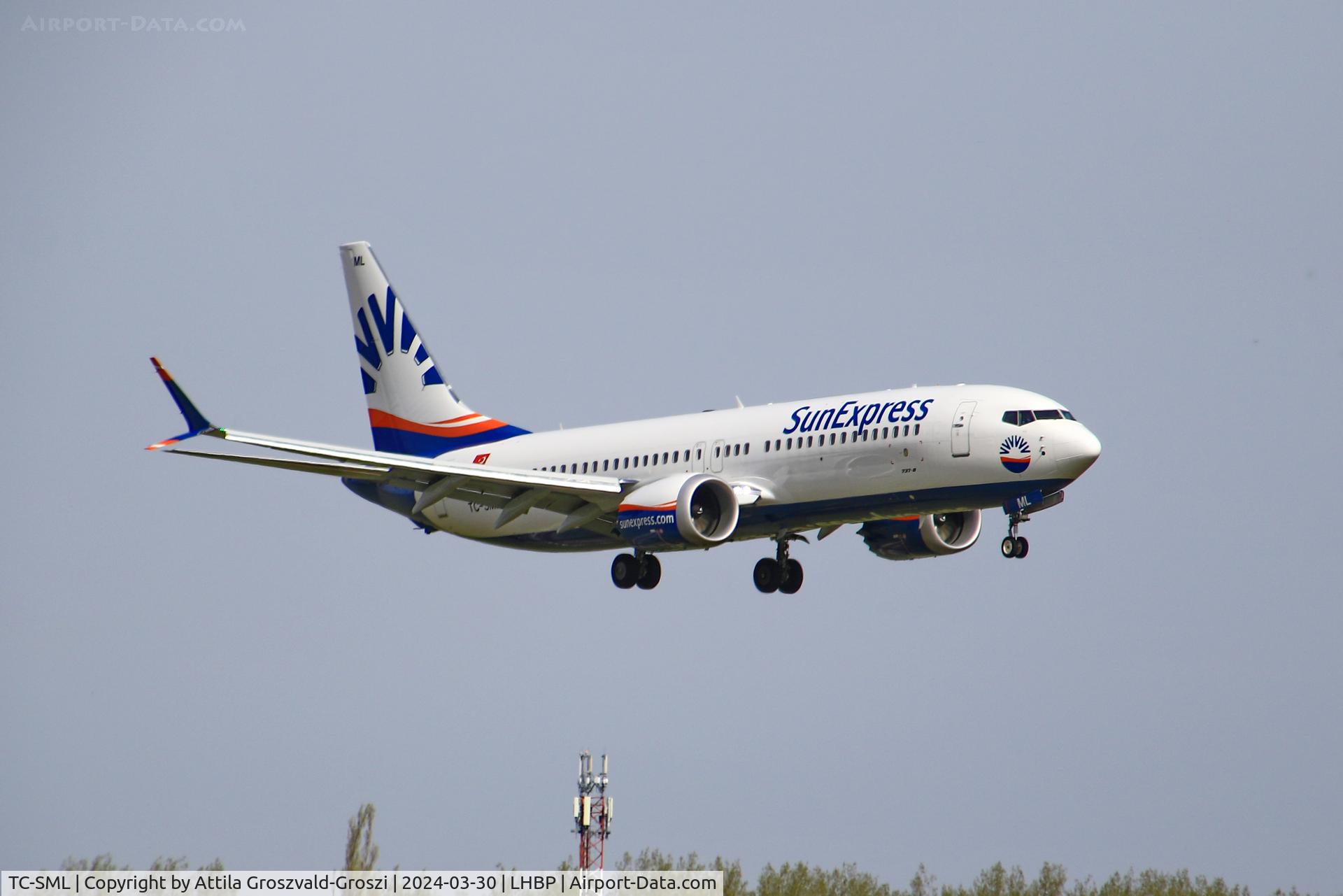 TC-SML, 2023 Boeing 737-8 MAX C/N 61337, LHBP/BUD - Liszt Ferenc International Airport, Hungary