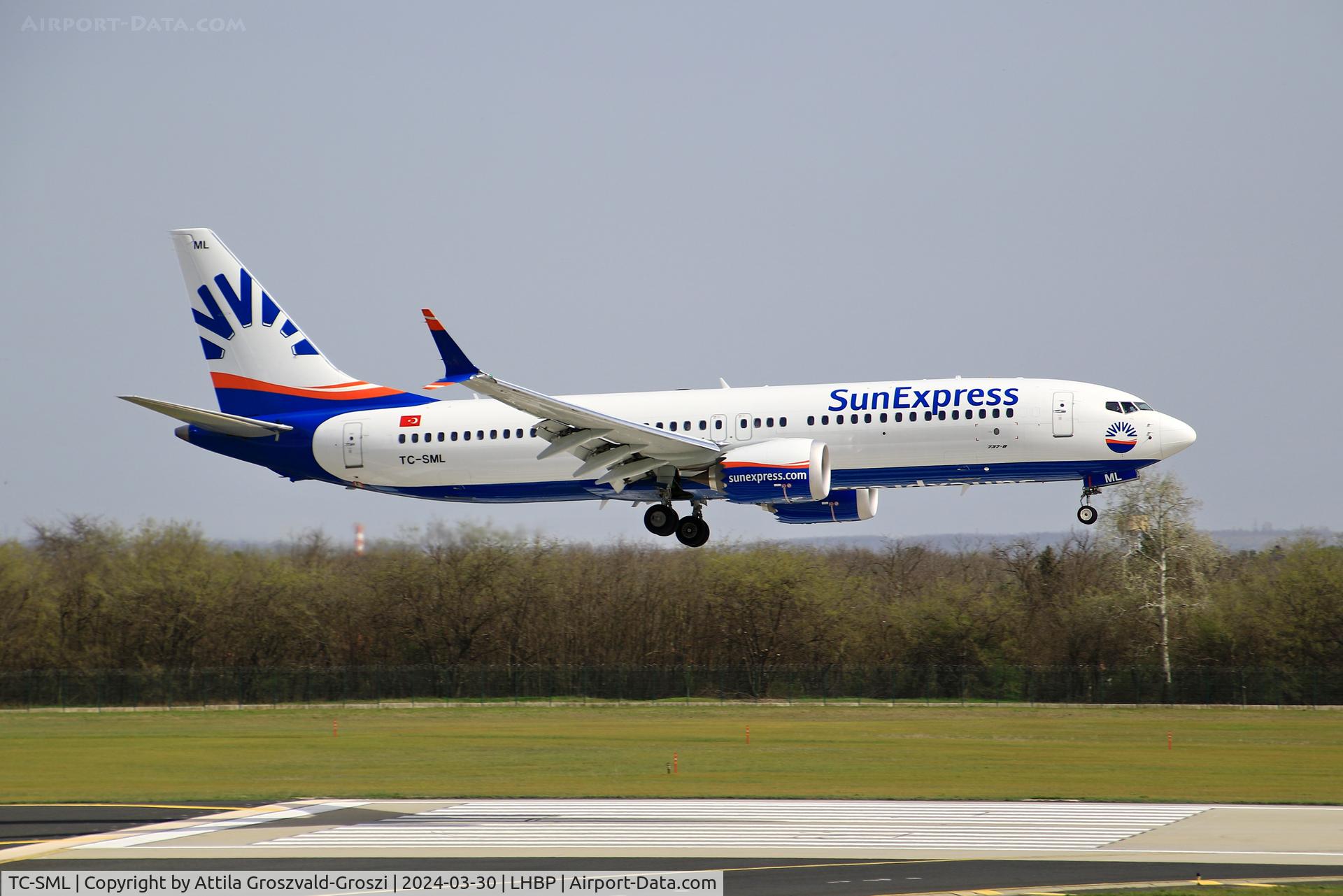 TC-SML, 2023 Boeing 737-8 MAX C/N 61337, LHBP/BUD - Liszt Ferenc International Airport, Hungary