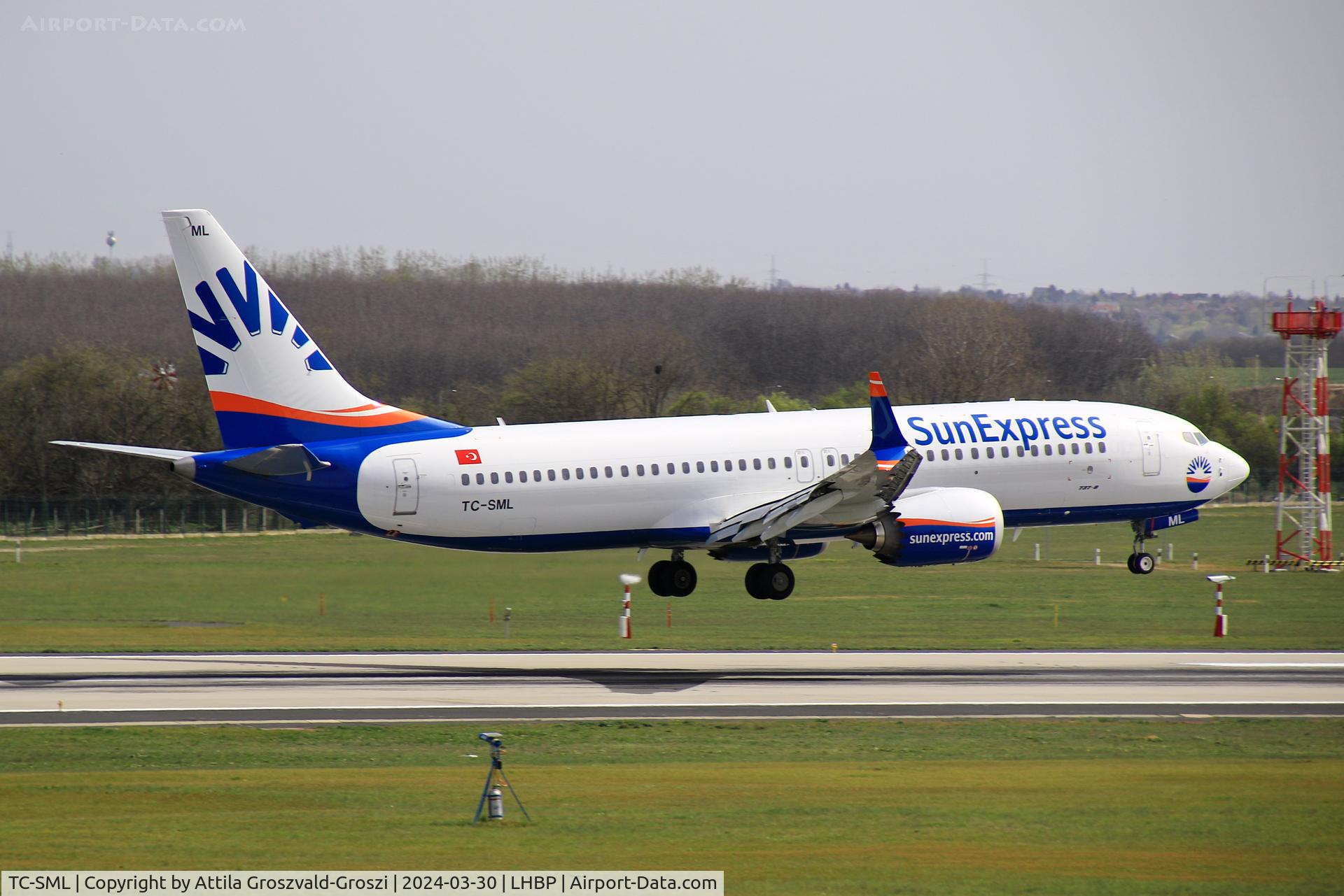 TC-SML, 2023 Boeing 737-8 MAX C/N 61337, LHBP/BUD - Liszt Ferenc International Airport, Hungary