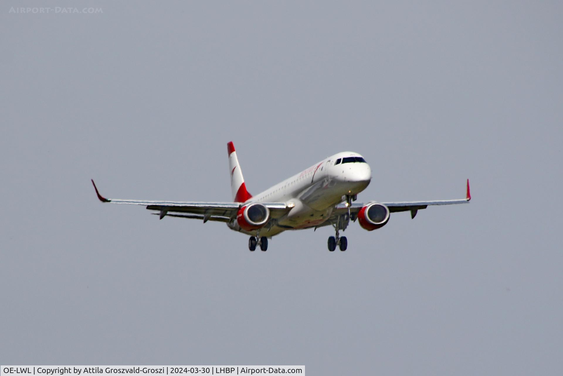 OE-LWL, 2012 Embraer 195LR (ERJ-190-200LR) C/N 19000532, LHBP/BUD - Liszt Ferenc International Airport, Hungary
