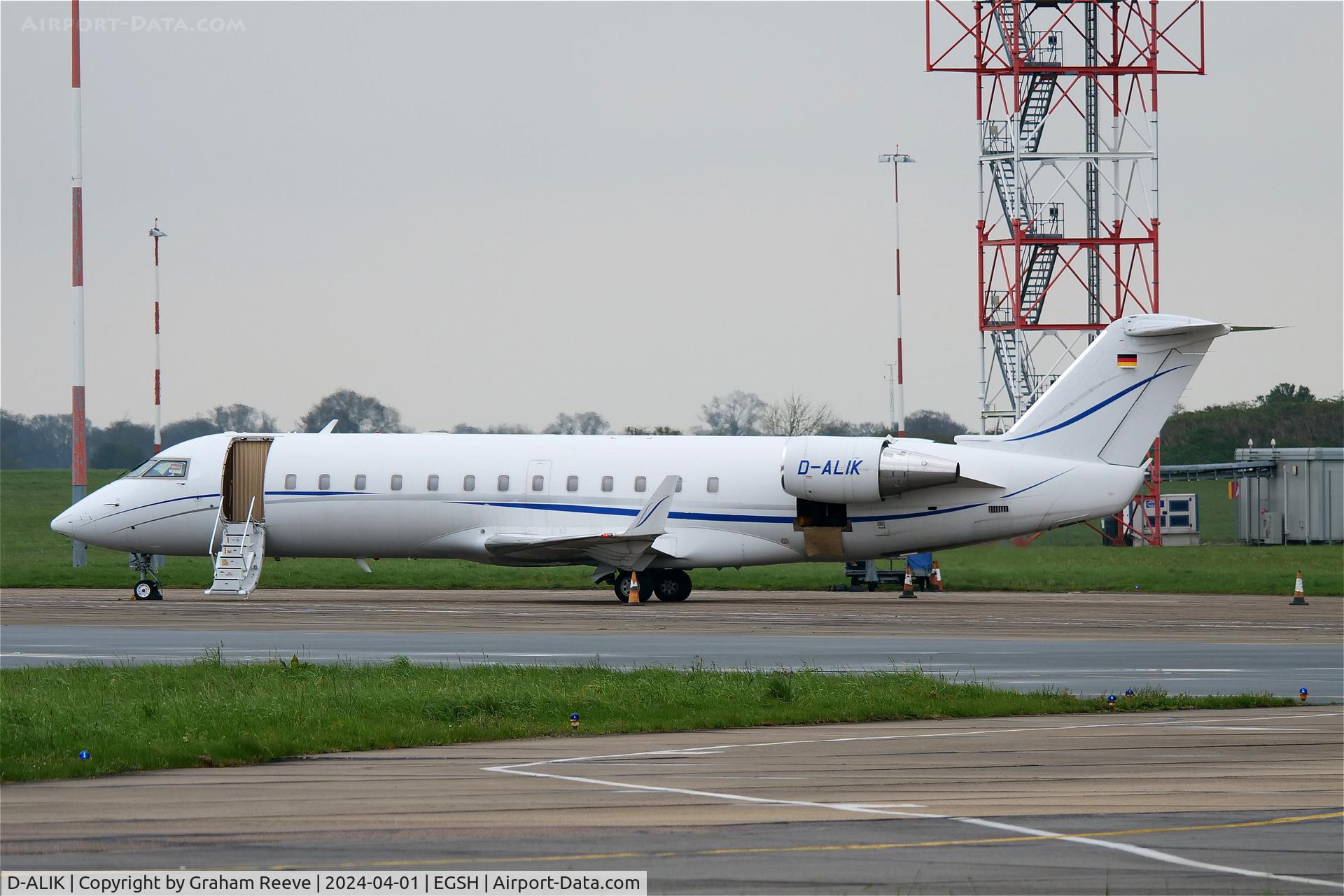 D-ALIK, 2006 Bombardier Challenger 850 (CL-600-2B19) C/N 8066, Parked at Norwich.