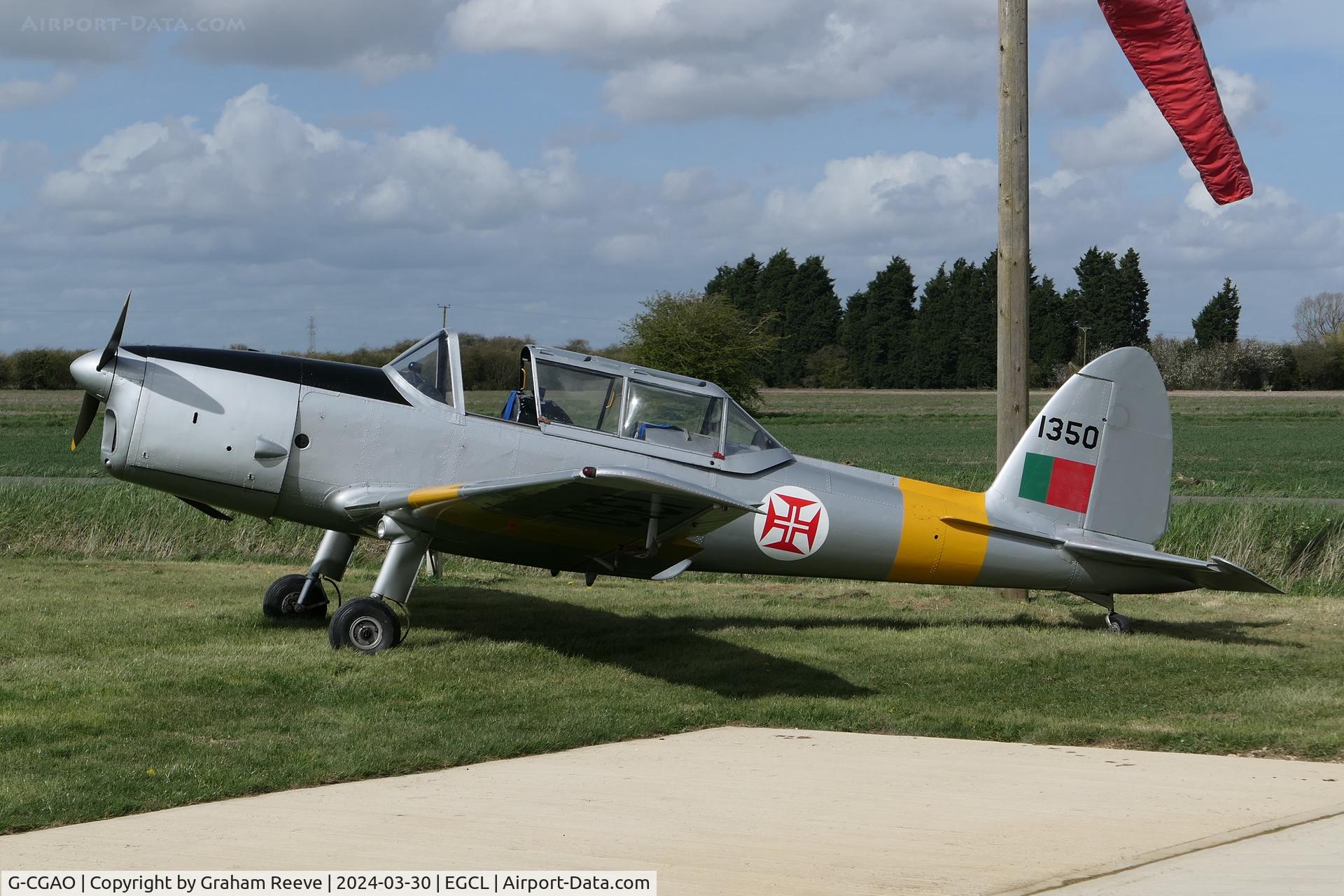G-CGAO, 1958 OGMA DHC-1 Chipmunk T.20 C/N OGMA-40, Parked at Fenland.