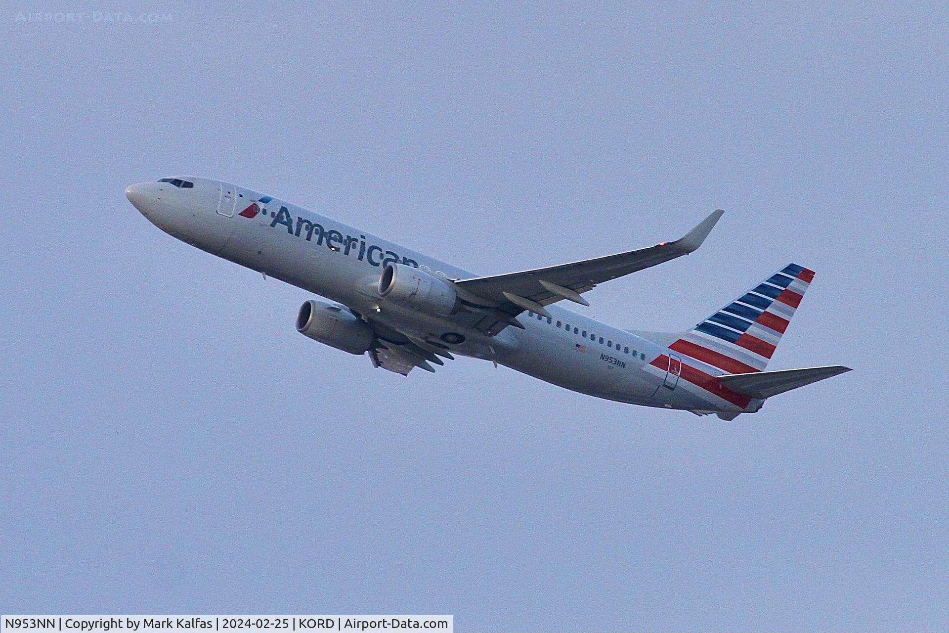 N953NN, 2014 Boeing 737-823 C/N 31196, B738 American Airlines Boeing 737-823  N953NN AAL407 ORD-BOS