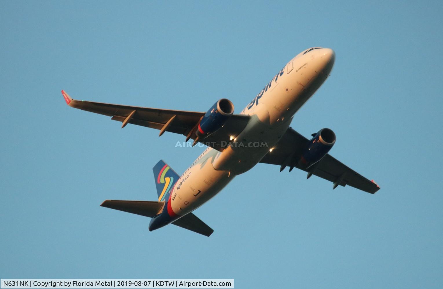 N631NK, 2014 Airbus A320-232 C/N 6327, NKS A320 blue/white zx DTW-RSW