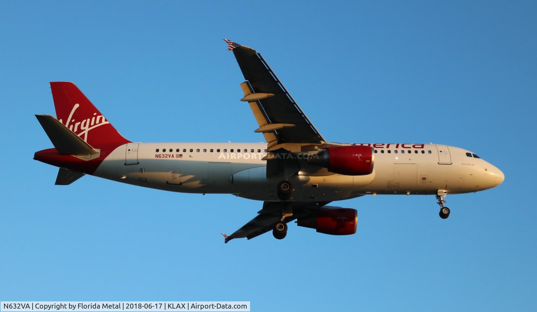 N632VA, 2007 Airbus A320-214 C/N 3155, VRD A320 zx BOS-LAX