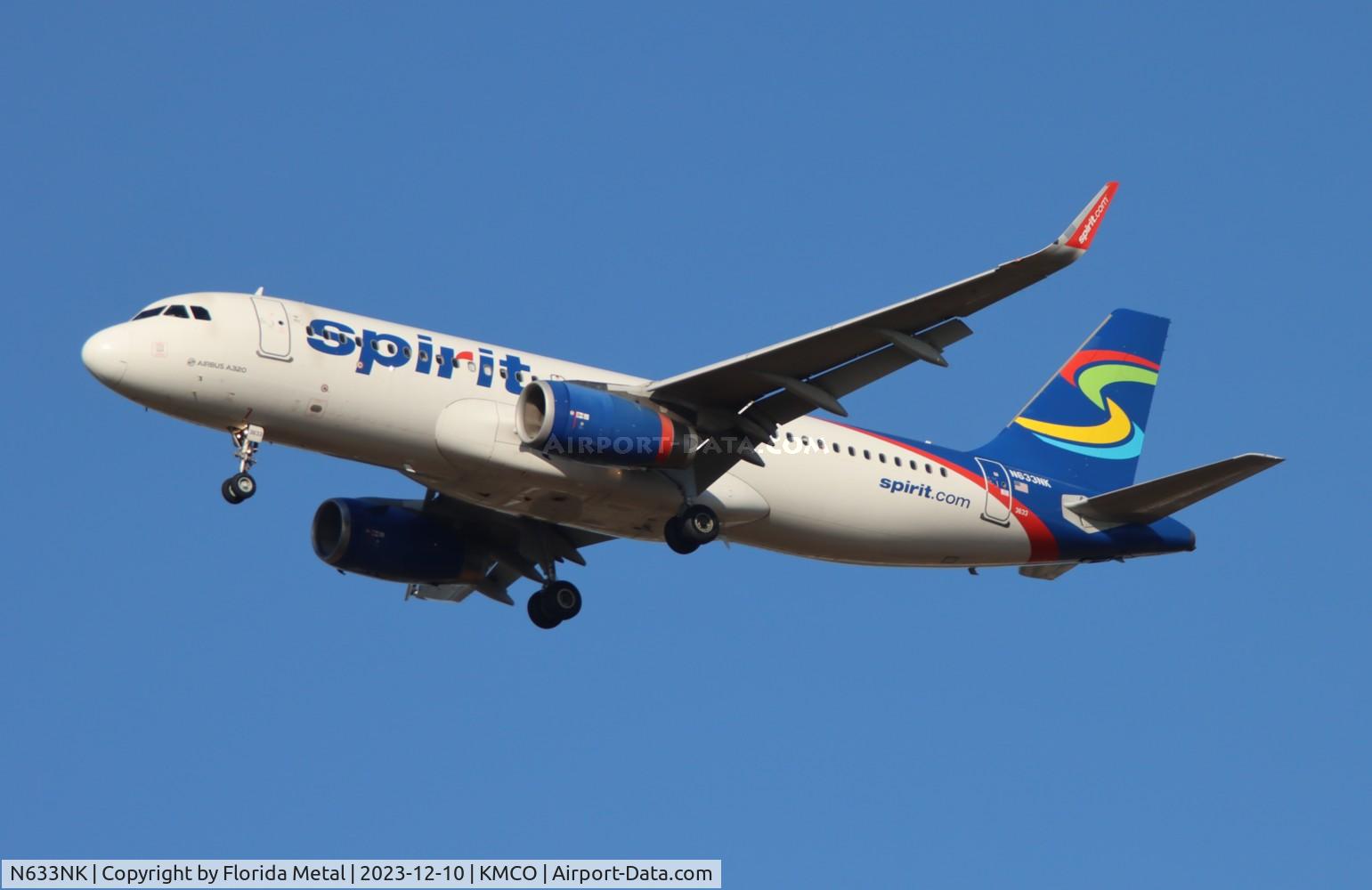N633NK, 2014 Airbus A320-232 C/N 6345, NKS A320 blue/white zx ORD-MCO
