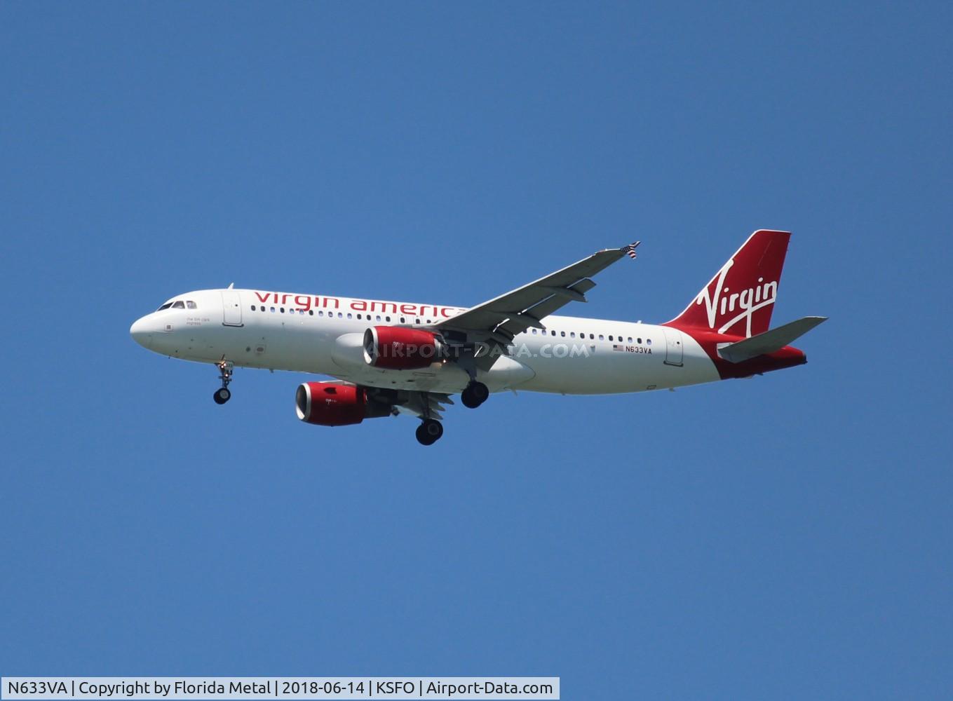 N633VA, 2007 Airbus A320-214 C/N 3230, VRD A320 zx DCA-SFO