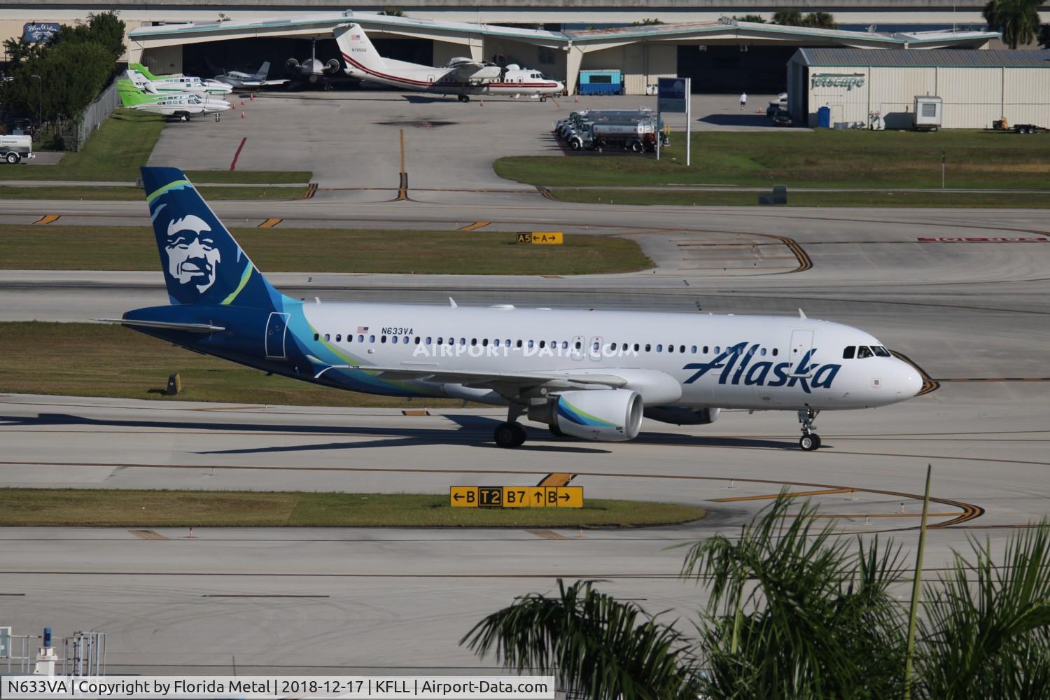 N633VA, 2007 Airbus A320-214 C/N 3230, ASA A320 zx FLL-SFO
