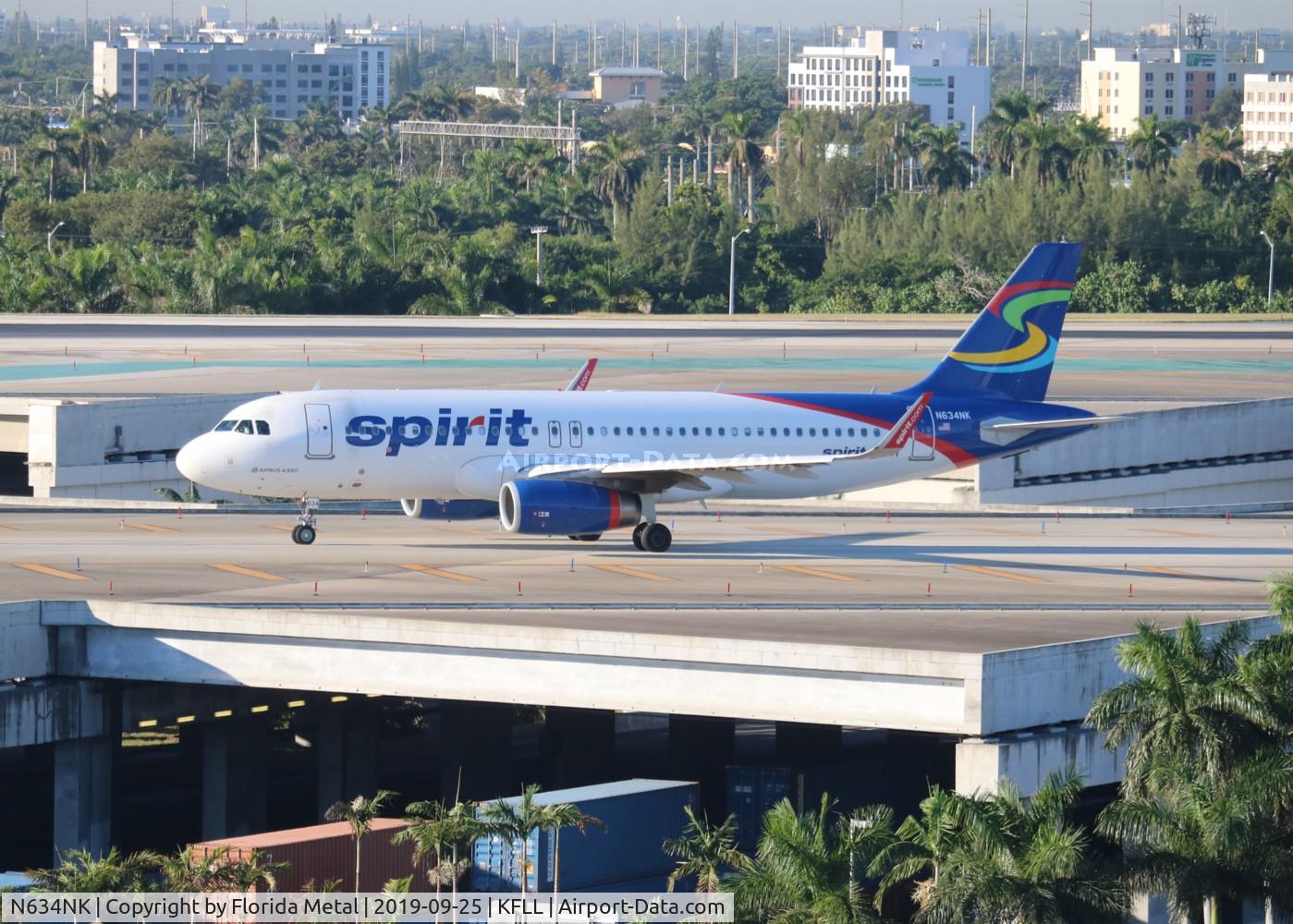 N634NK, 2014 Airbus A320-232 C/N 6370, NKS A320 blue/white zx FLL-DFW