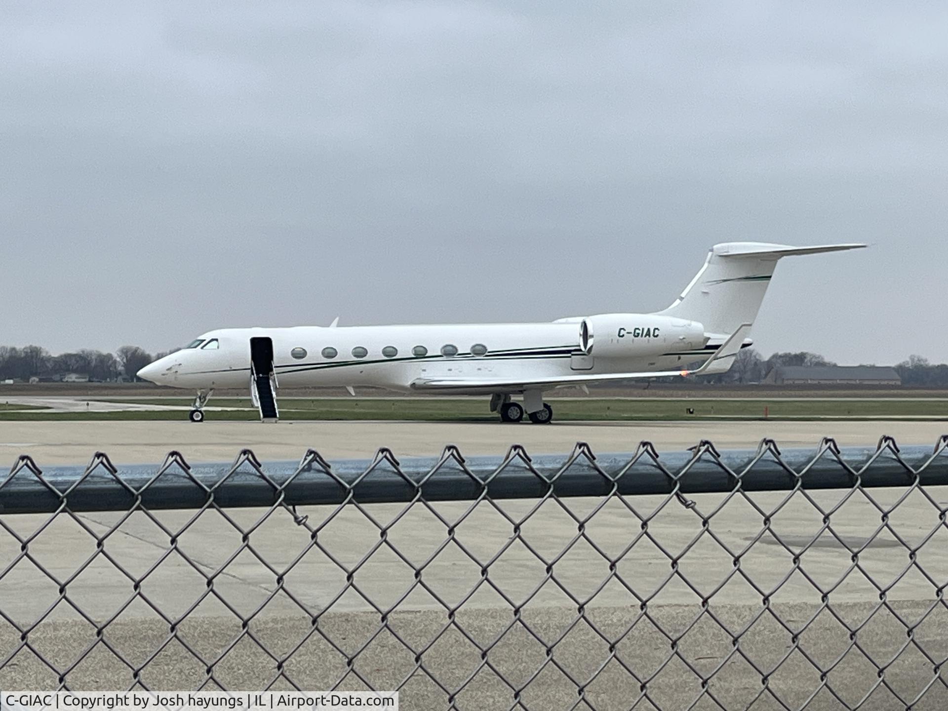 C-GIAC, 2019 Gulfstream Aerospace GV-SP C/N 5593, Landed peru regional airport Peru Illinois
