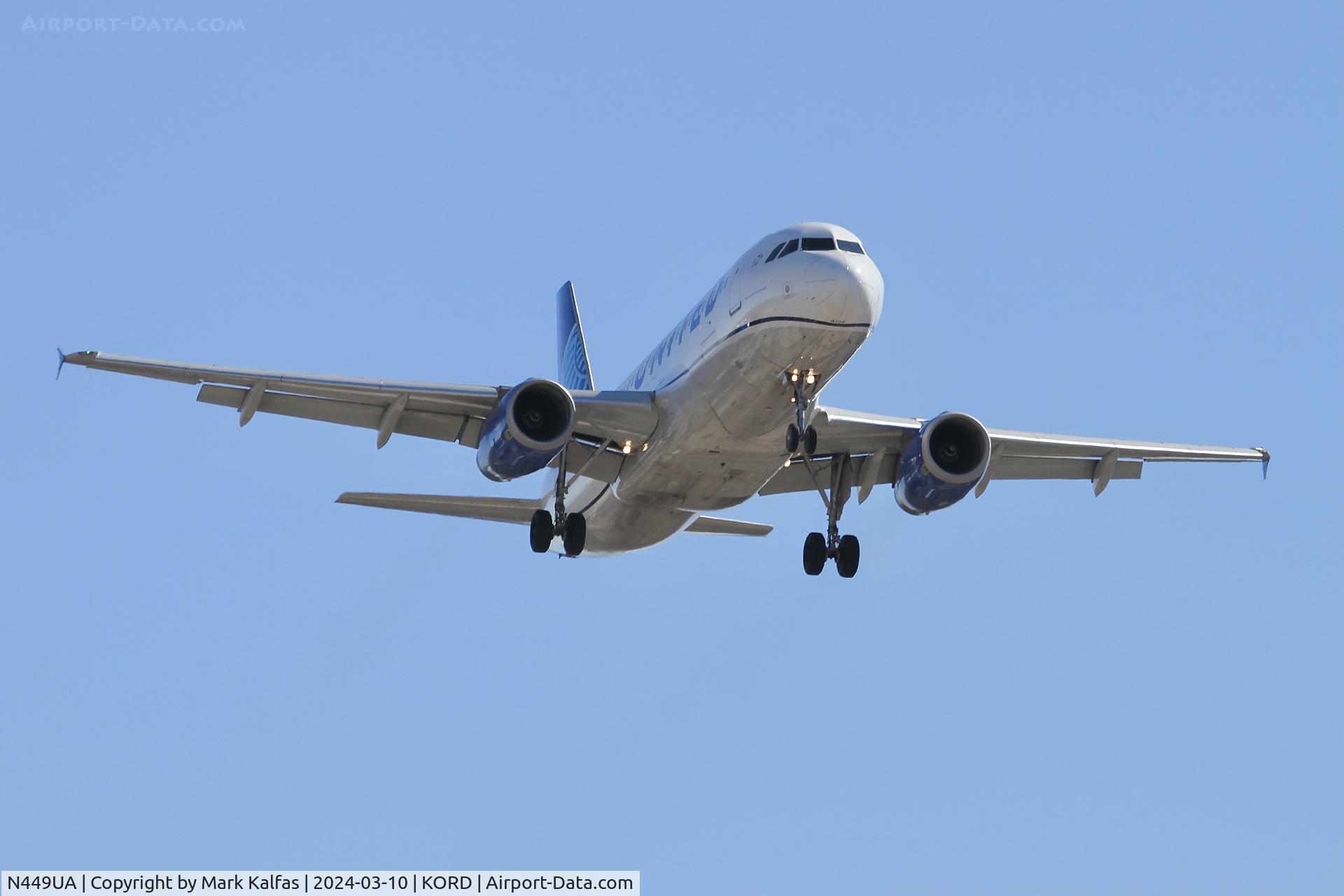 N449UA, 1998 Airbus A320-232 C/N 851, A320 United Airlines Airbus A320-232 N449UA UAL1594 MMMX-KORD