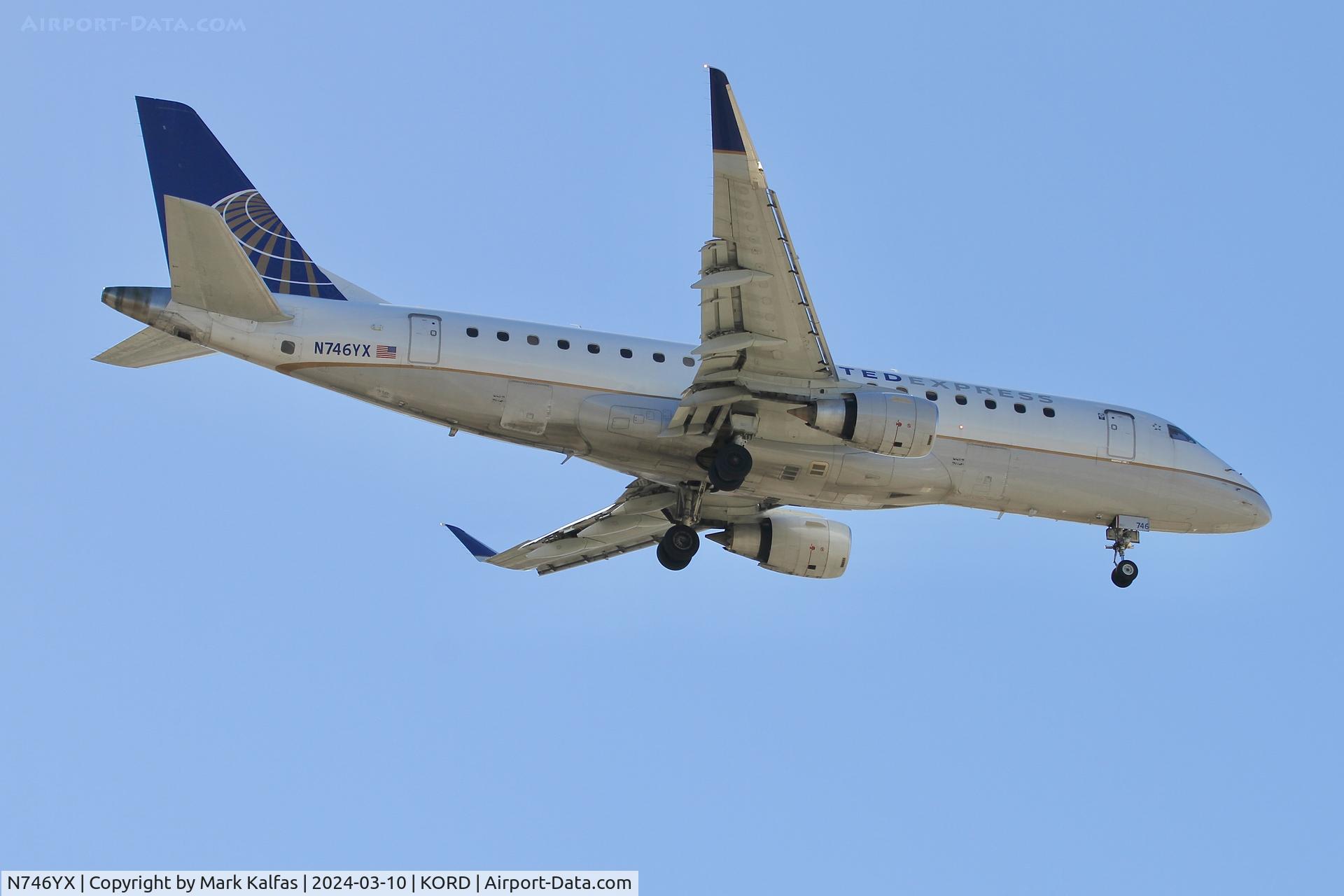 N746YX, 2017 Embraer 175LR (ERJ-170-200LR) C/N 17000671, E75L Republic / United Express 1ERJ-170-200LR  N746YX RPA3677 IND-ORD