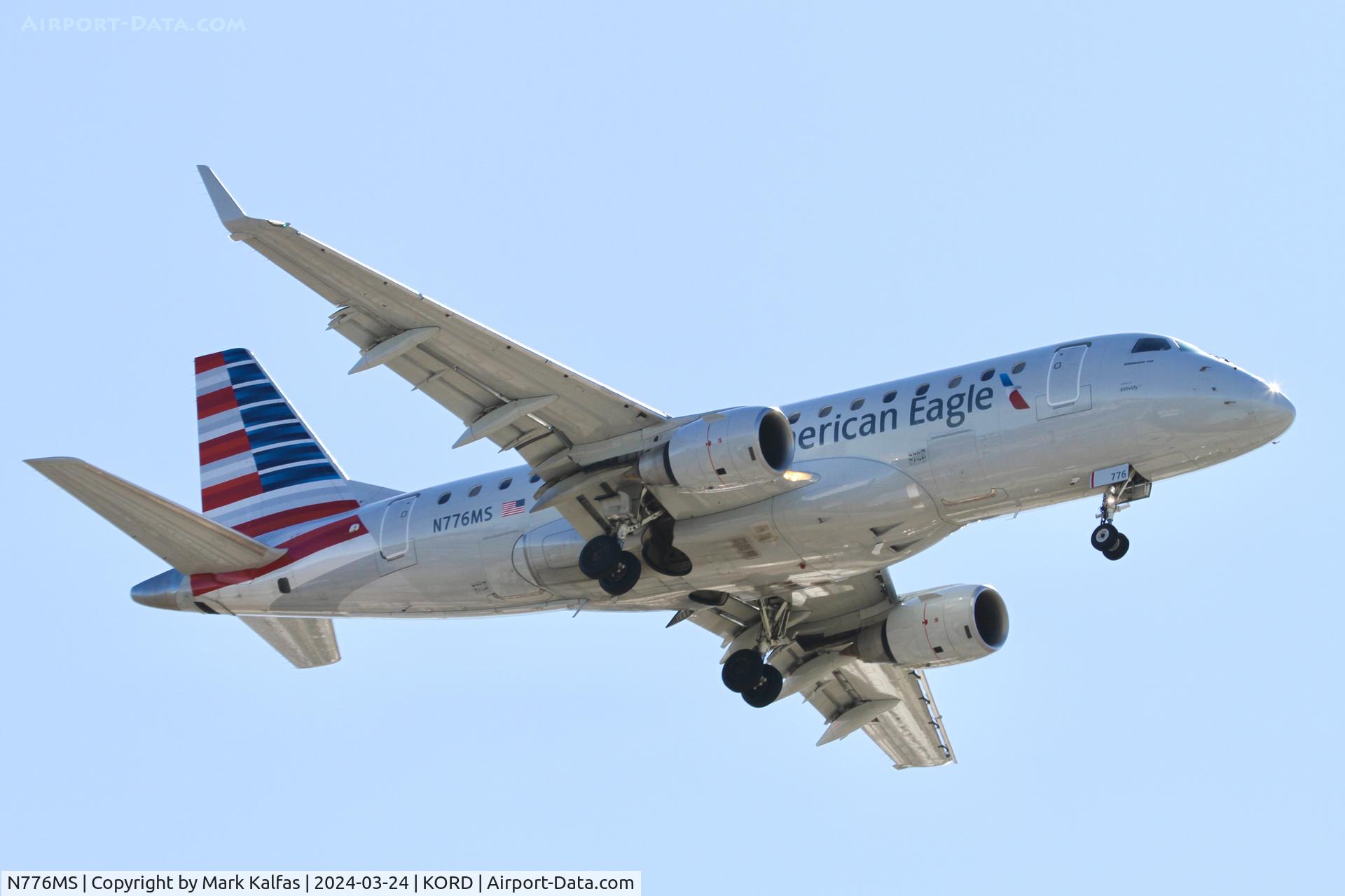 N776MS, 2004 EMBRAER ERJ 170-100 SE C/N 50, E170 Envoy/ American Eagle EMBRAER ERJ 170-100 SE N776MS ENY3742 MEM-ORD