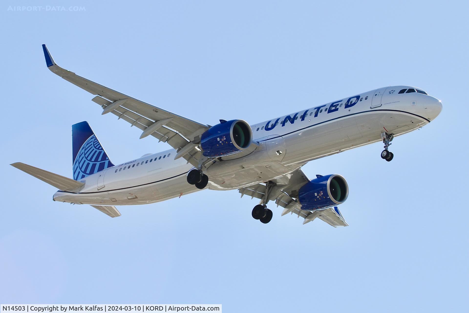 N14503, 2023 Airbus A321-27NX NEO C/N 11599, A321 United Airlines AIRBUS A321-271NX N14503 UAL1941 MCO-ORD