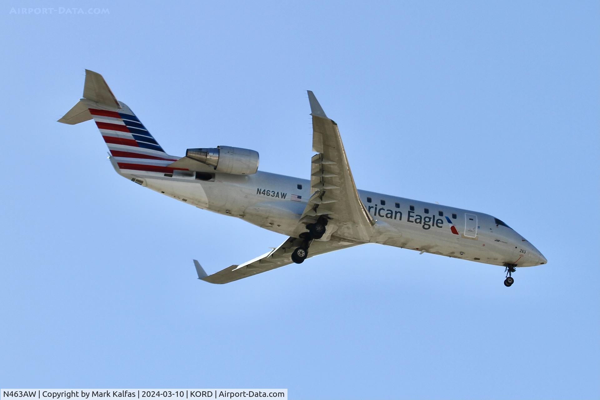 N463AW, 2003 Bombardier CRJ-200LR (CL-600-2B19) C/N 7878, CRJ2 Air Wisconsin/ American Eagle BOMBARDIER INC CL-600-2B19 N463AW AWI6032 TYS-ORD
