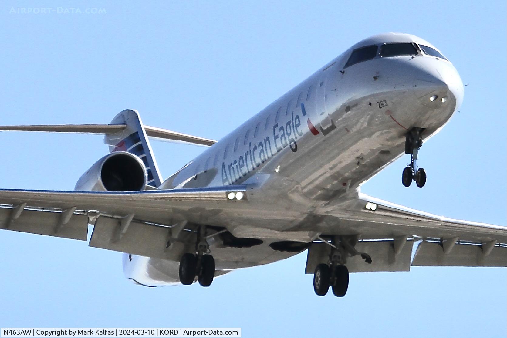 N463AW, 2003 Bombardier CRJ-200LR (CL-600-2B19) C/N 7878, CRJ2 Air Wisconsin/ American Eagle BOMBARDIER INC CL-600-2B19 N463AW AWI6032 TYS-ORD