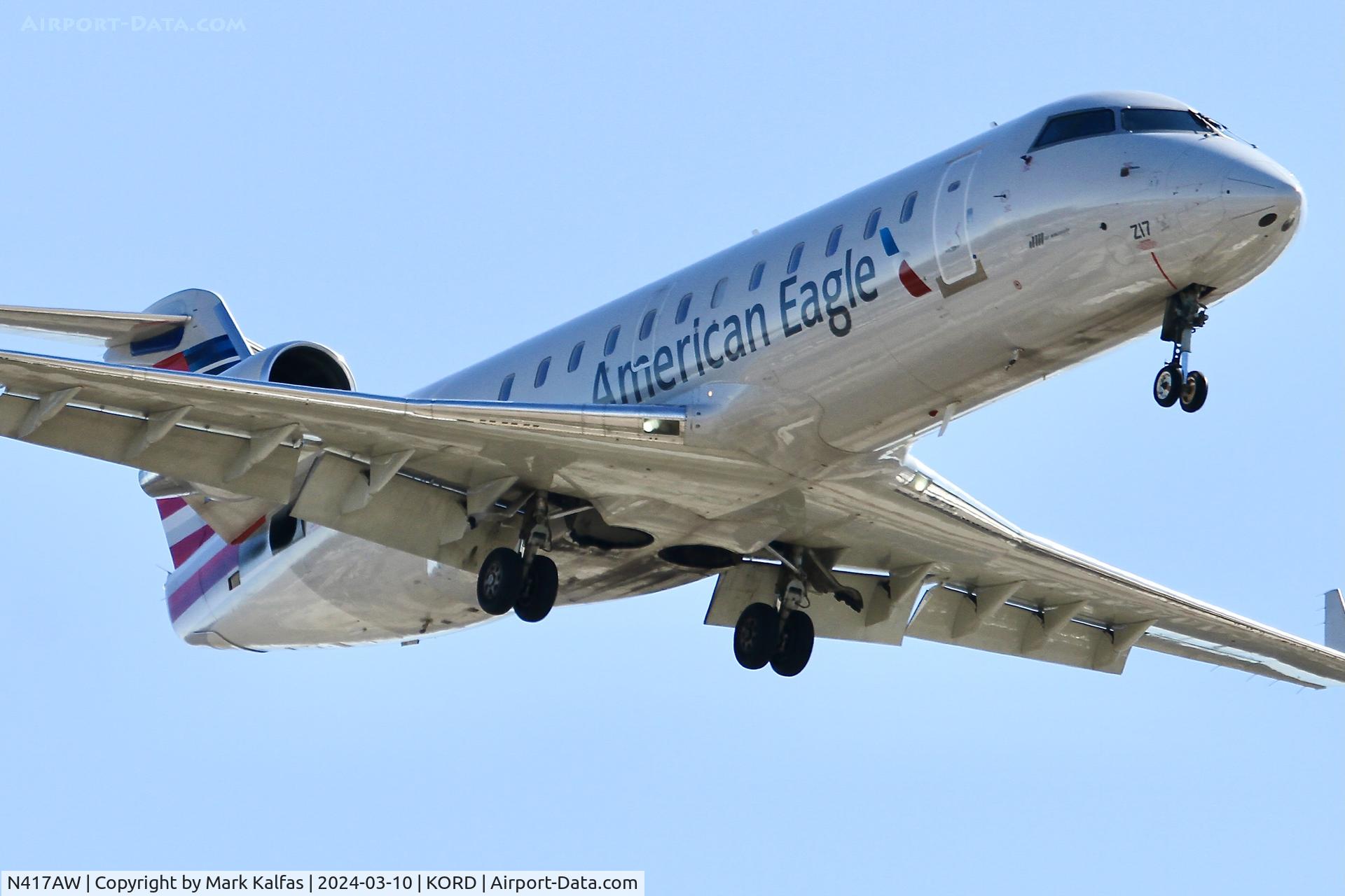 N417AW, 2002 Bombardier CRJ-200LR (CL-600-2B19) C/N 7610, CRJ2 Air Wisconsin/ American Eagle BOMBARDIER INC CL-600-2B19 N417AW AWI6026  DAY-ORD
