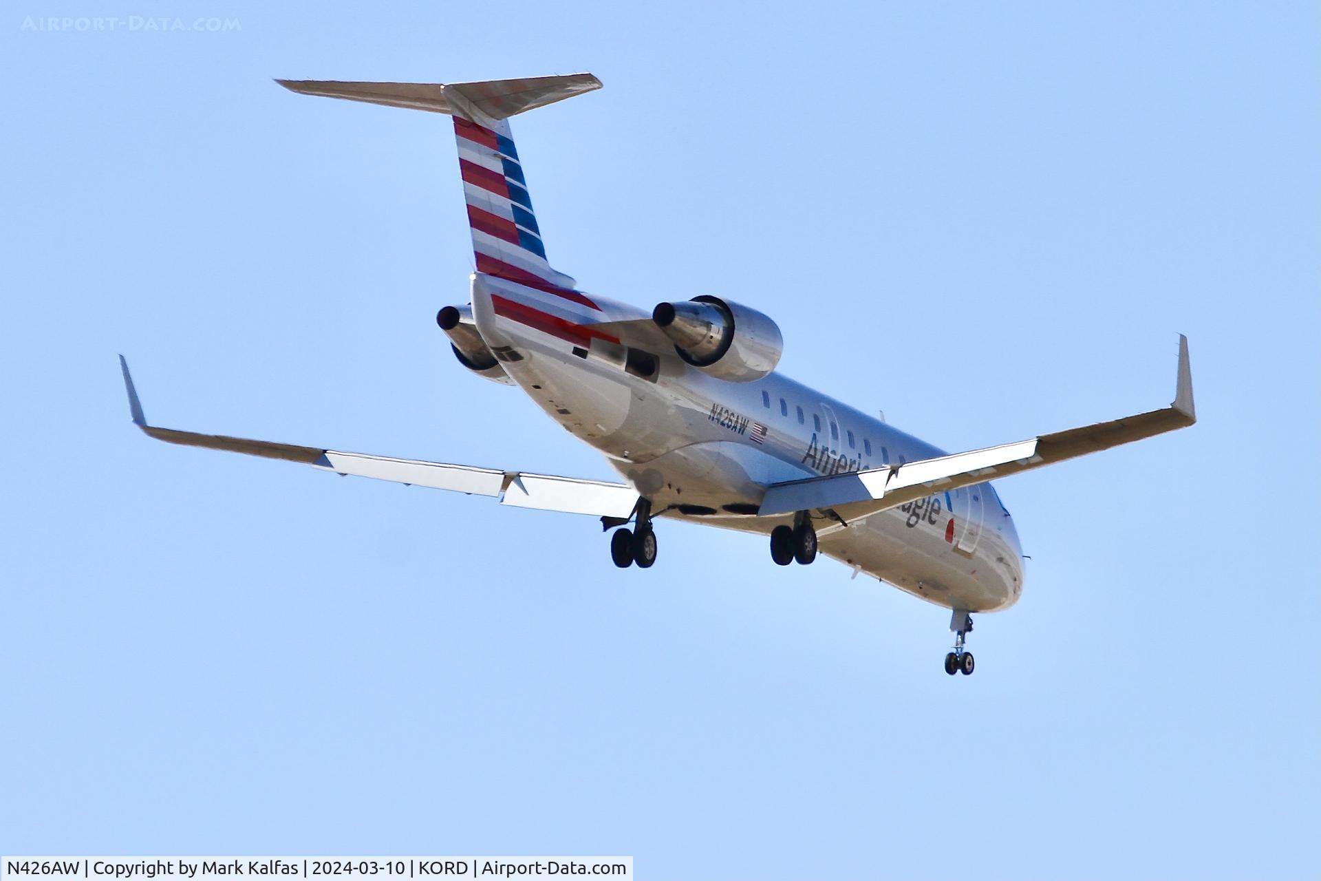 N426AW, 2002 Bombardier CRJ-200LR (CL-600-2B19) C/N 7669, CRJ2 Air Wisconsin/ American Eagle BOMBARDIER INC CL-600-2B19 N426AW AWI6012 MLI-ORD