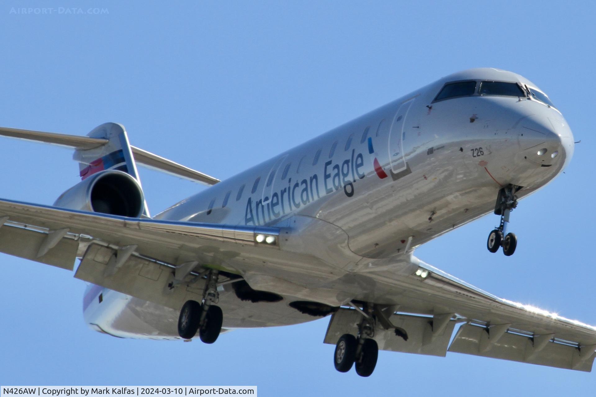 N426AW, 2002 Bombardier CRJ-200LR (CL-600-2B19) C/N 7669, CRJ2 Air Wisconsin/ American Eagle BOMBARDIER INC CL-600-2B19 N426AW AWI6012 MLI-ORD