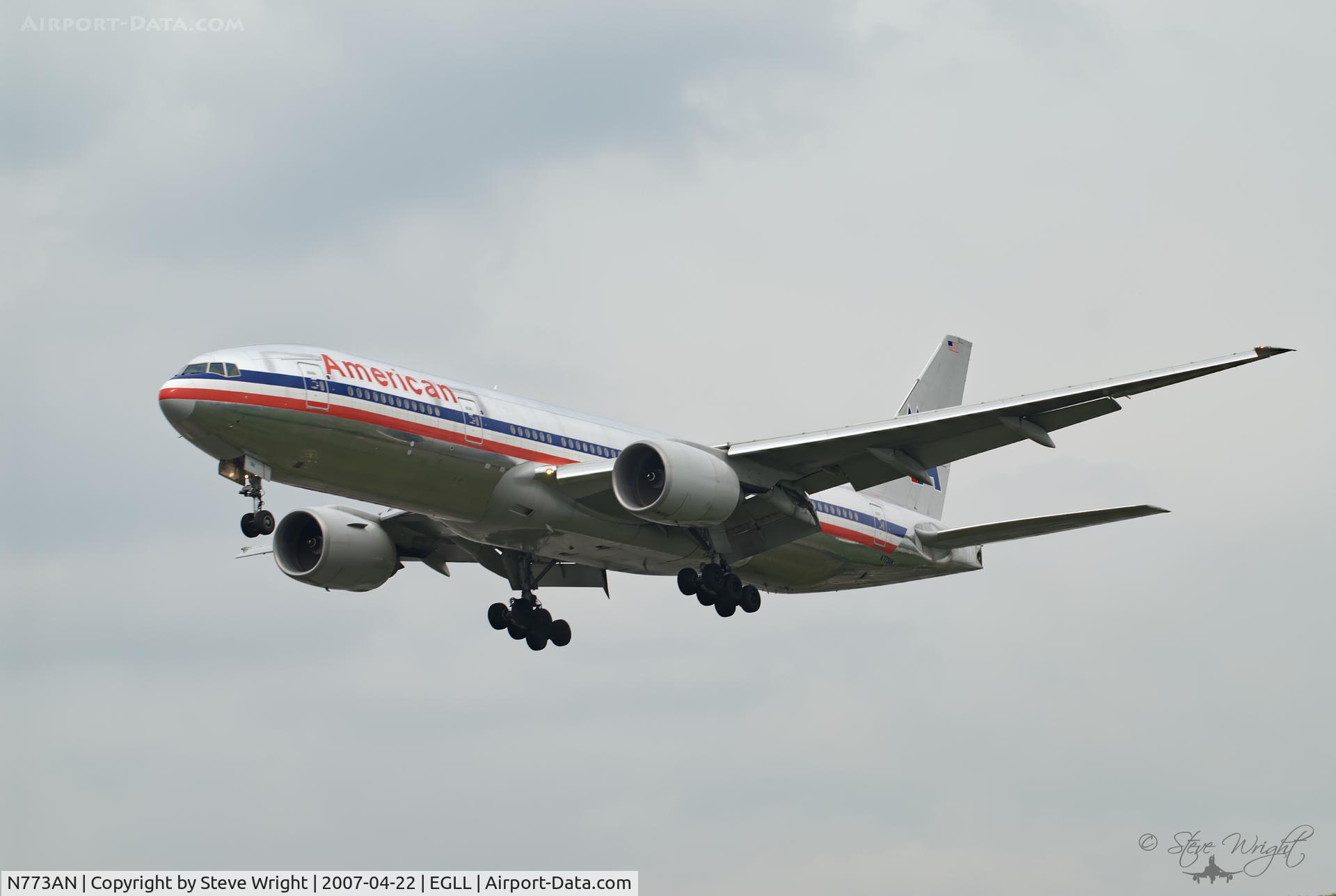 N773AN, 1999 Boeing 777-223 C/N 29583, London Heathrow
