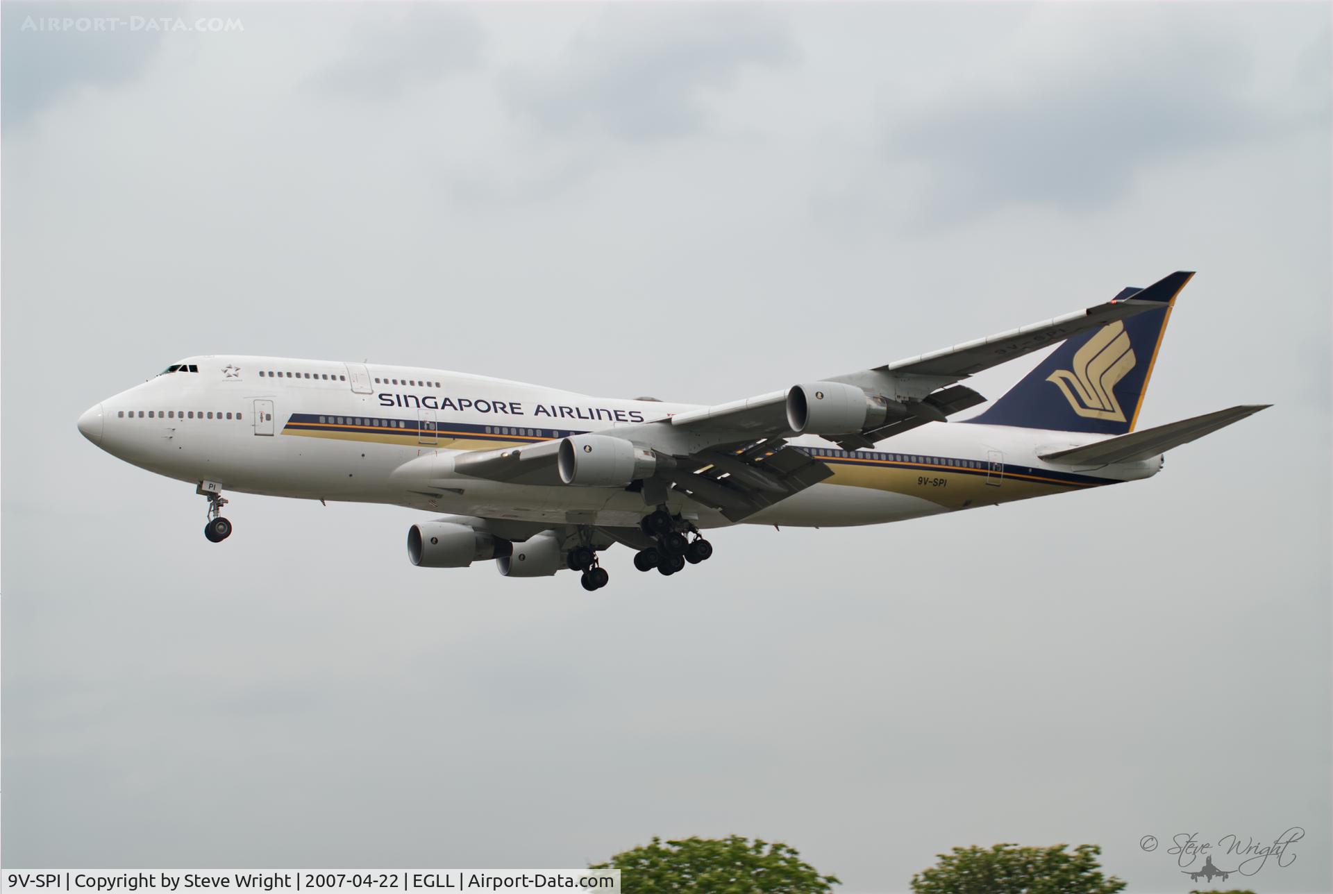 9V-SPI, 1996 Boeing 747-412 C/N 28022, London Heathrow