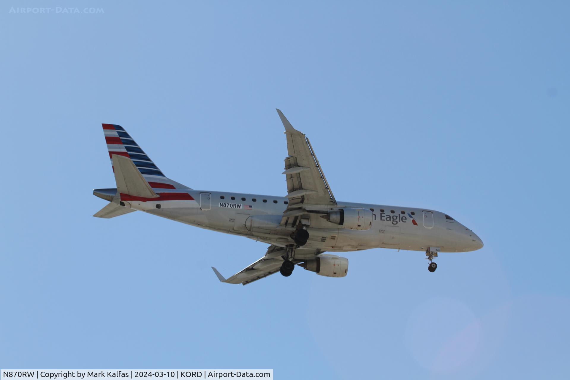 N870RW, 2006 Embraer 170SU (ERJ-170-100SU) C/N 17000138, E170 Envoy Air / American Eagle EMBRAER ERJ 170-100SU  N870RW ENY3746 CMI-ORD