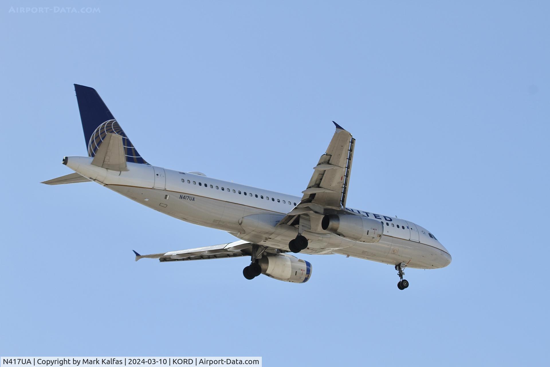 N417UA, 1994 Airbus A320-232 C/N 483, A320 United Airlines Airbus A320-232, N417UA UAL1865  SAV-ORD
