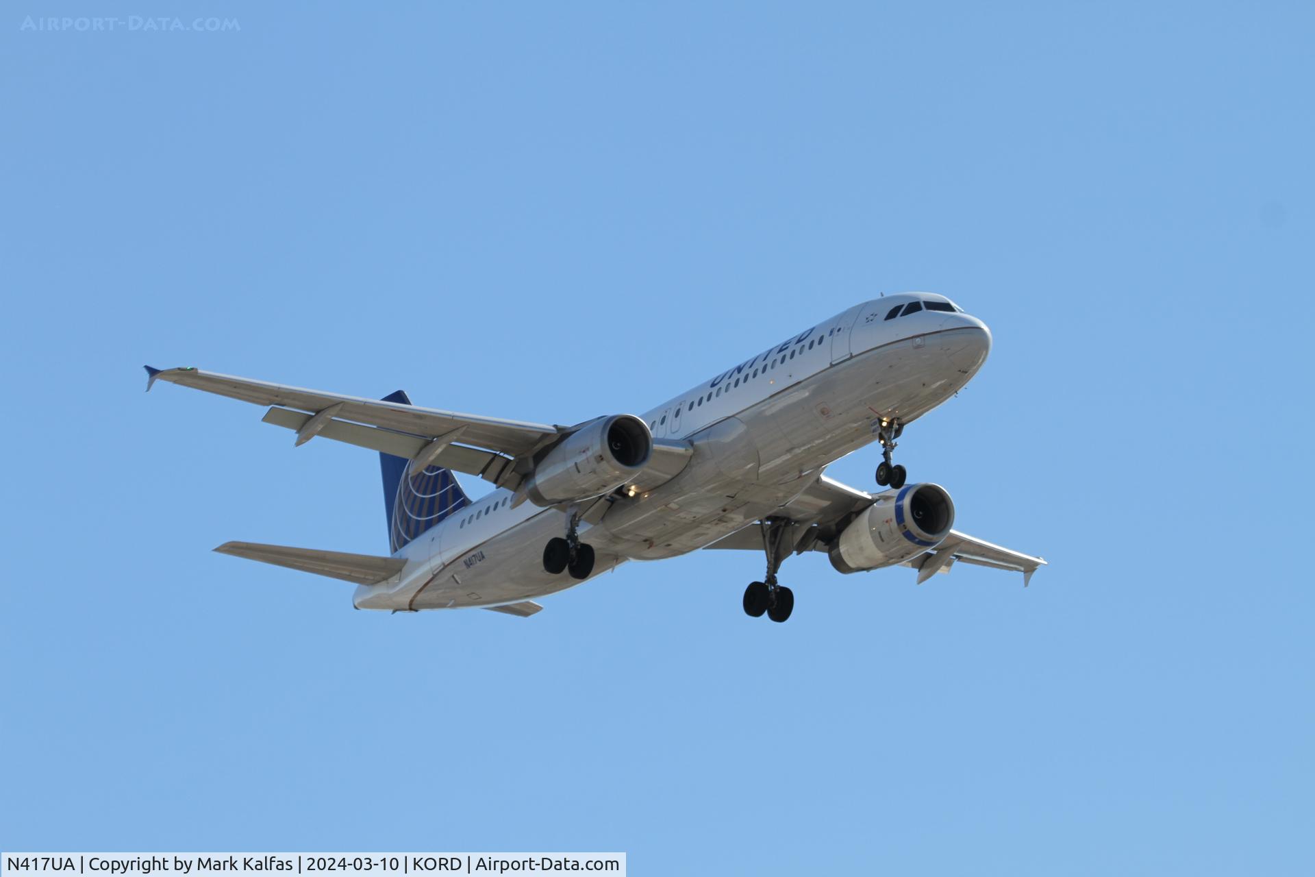 N417UA, 1994 Airbus A320-232 C/N 483, A320 United Airlines Airbus A320-232, N417UA UAL1865  SAV-ORD