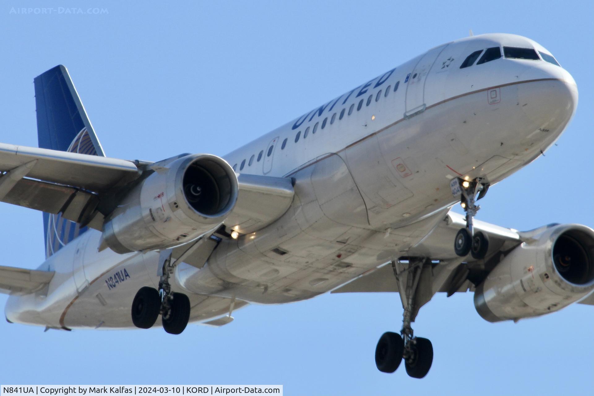 N841UA, 2001 Airbus A319-131 C/N 1545, A319 United Airlines Airbus A319-131  N841UA UAL1634 DFW-ORD