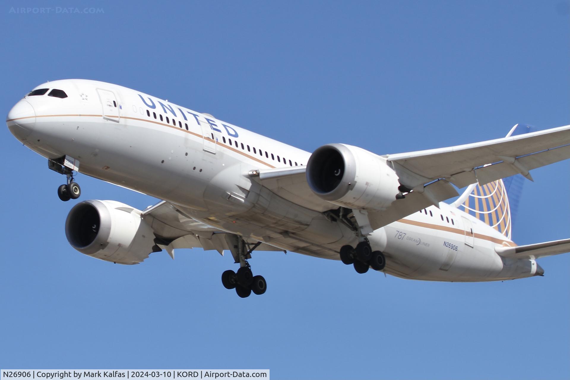 N26906, 2012 Boeing 787-8 Dreamliner C/N 34829, B788 United Airlines 787-8 Dreamliner N26906 UAL908 EHAM-ORD